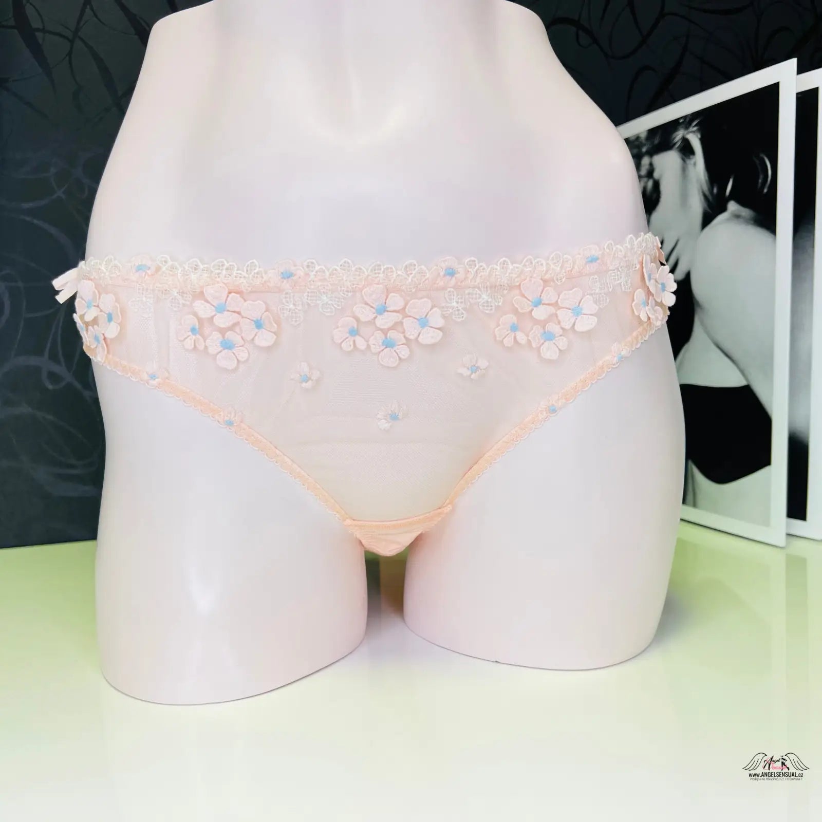 Peach-colored floral embroidered lingerie Agent Provocateur Kalhotky Bethanie apparel & accessories