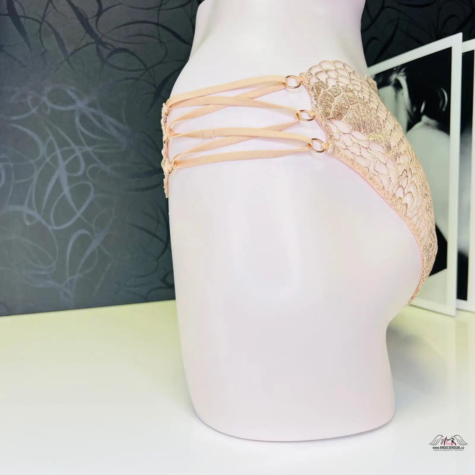 Lace thong with strappy sides from Agent Provocateur Kalhotky Casella collection