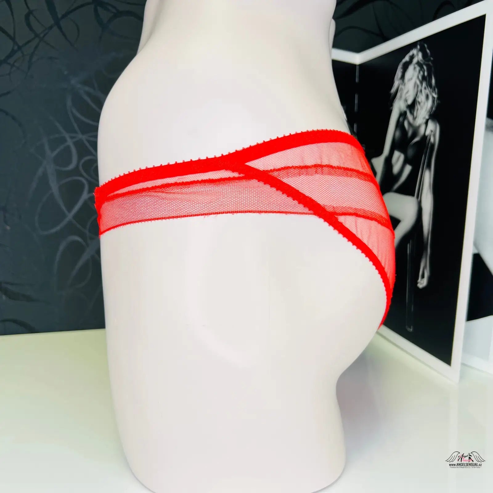 Red mesh lingerie Kalhotky Casper Agent Provocateur značky agent provocateur