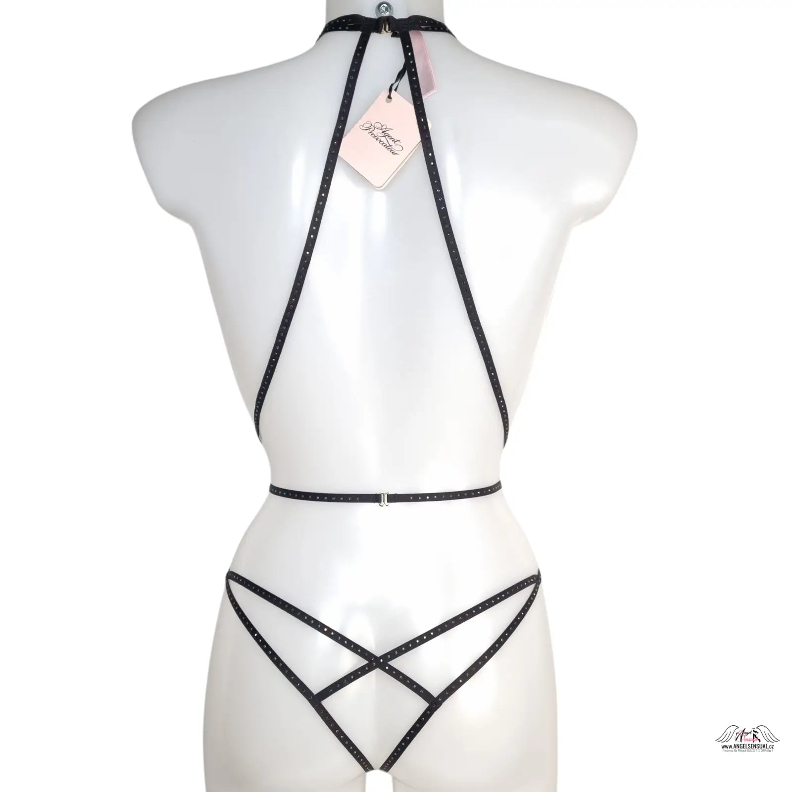 Agent Provocateur Playsuit Rubi s černým krajkovým spodním prádlem s nastavitelnými ramínky