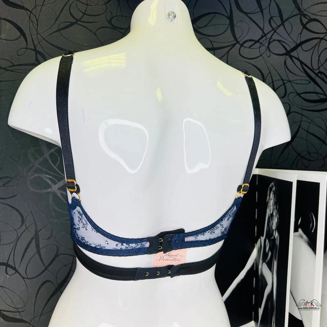 Agent Provocateur Podprsenka Oriah, luxusní krajková podprsenka s dvojím zapínáním