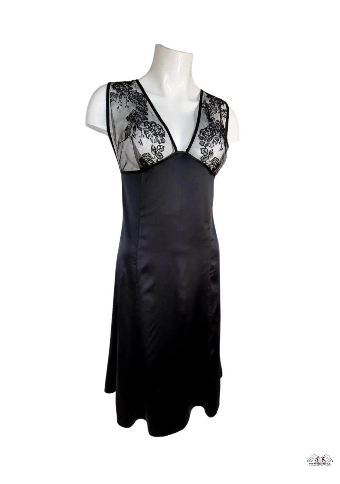 Luxusní košilka Gloria Agent Provocateur s černým saténem, krajkou a nastavitelnými ramínky