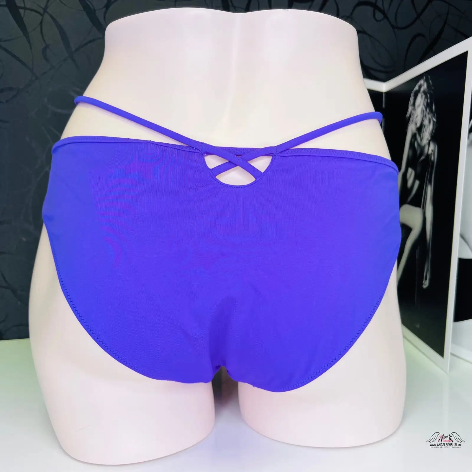 Stylový spodní díl plavek Agent Provocateur s ozdobnými šňůrkami a crisscross straps