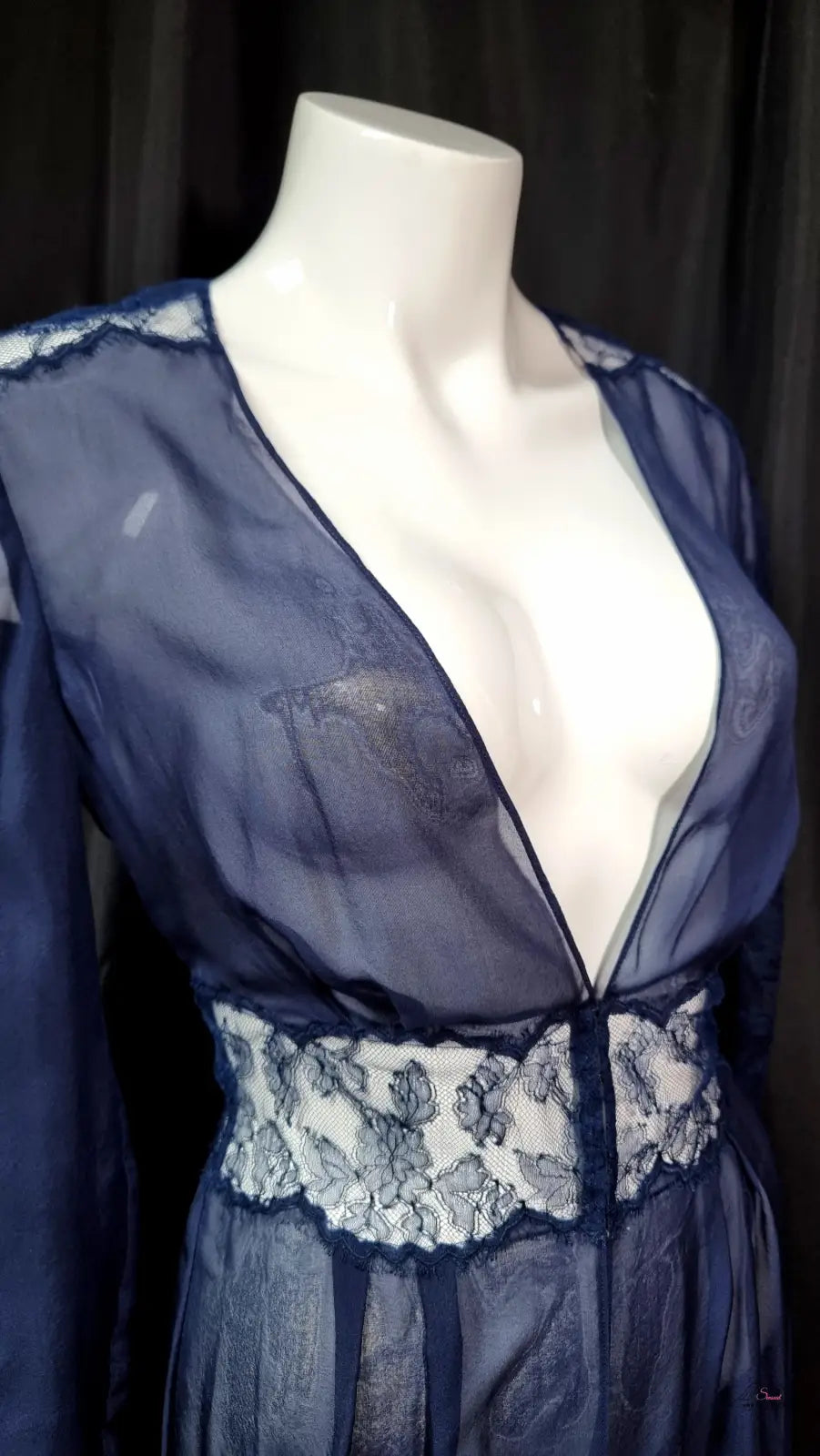 Agent Provocateur luxusní Župánek Willa, průhledný modrý lingerie župan, apparel & accessories