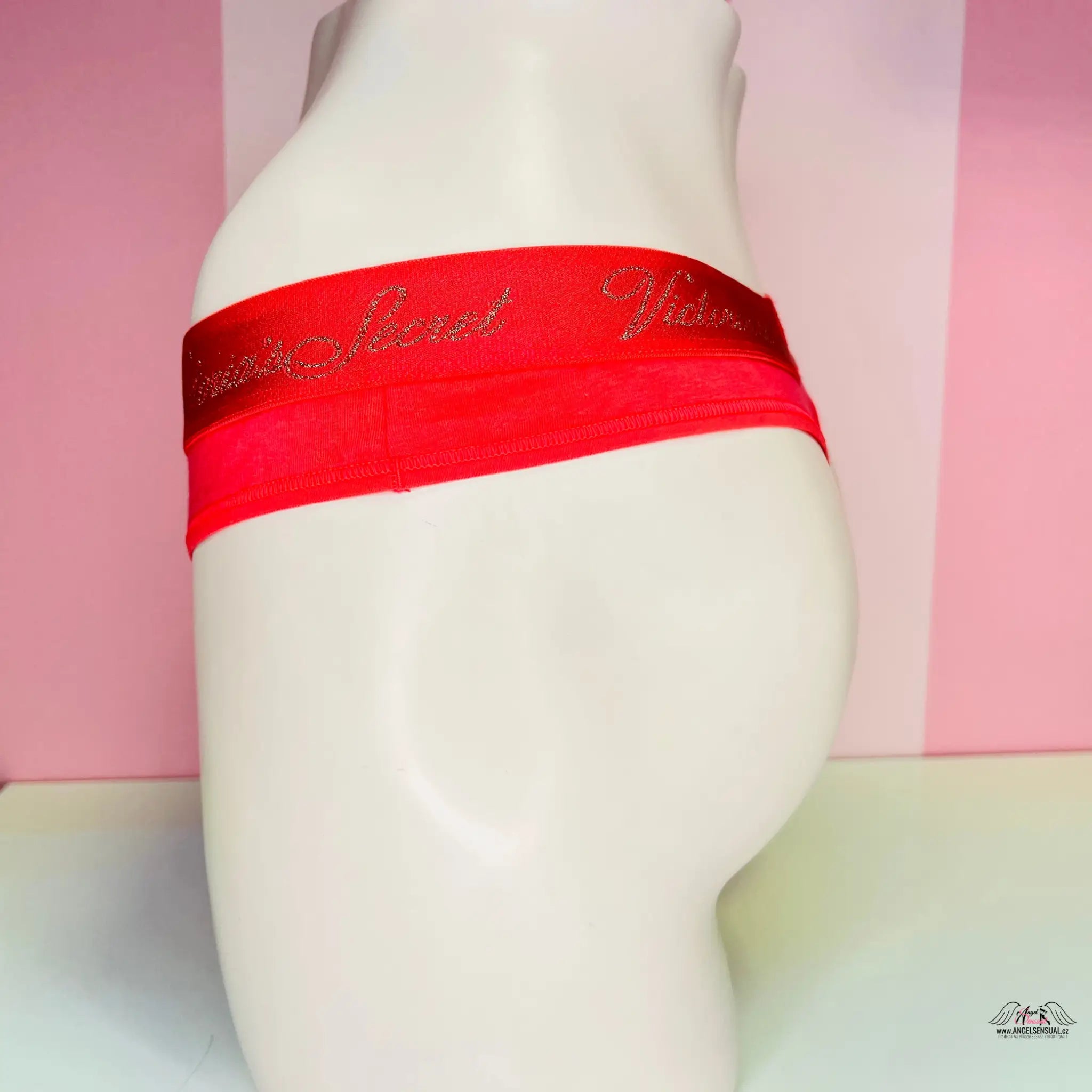 Bavlněné tanga - M / Korálová / Nové se štítky - Kalhotky Victoria’s Secret