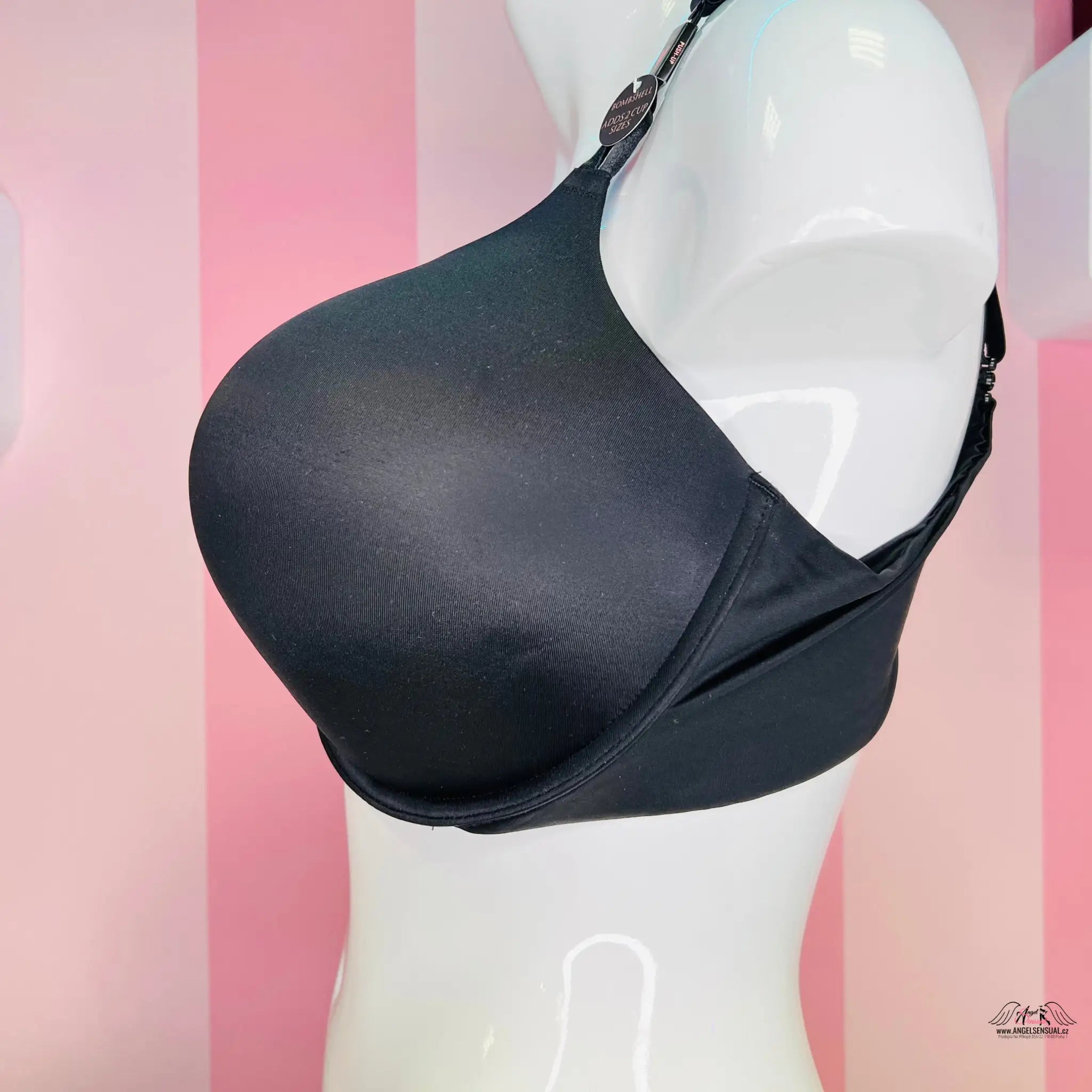 Bombshell push-up podprsenka - 38DD / Černá / Nové se štítky - Podprsenky Angel Sensual - Smyslný