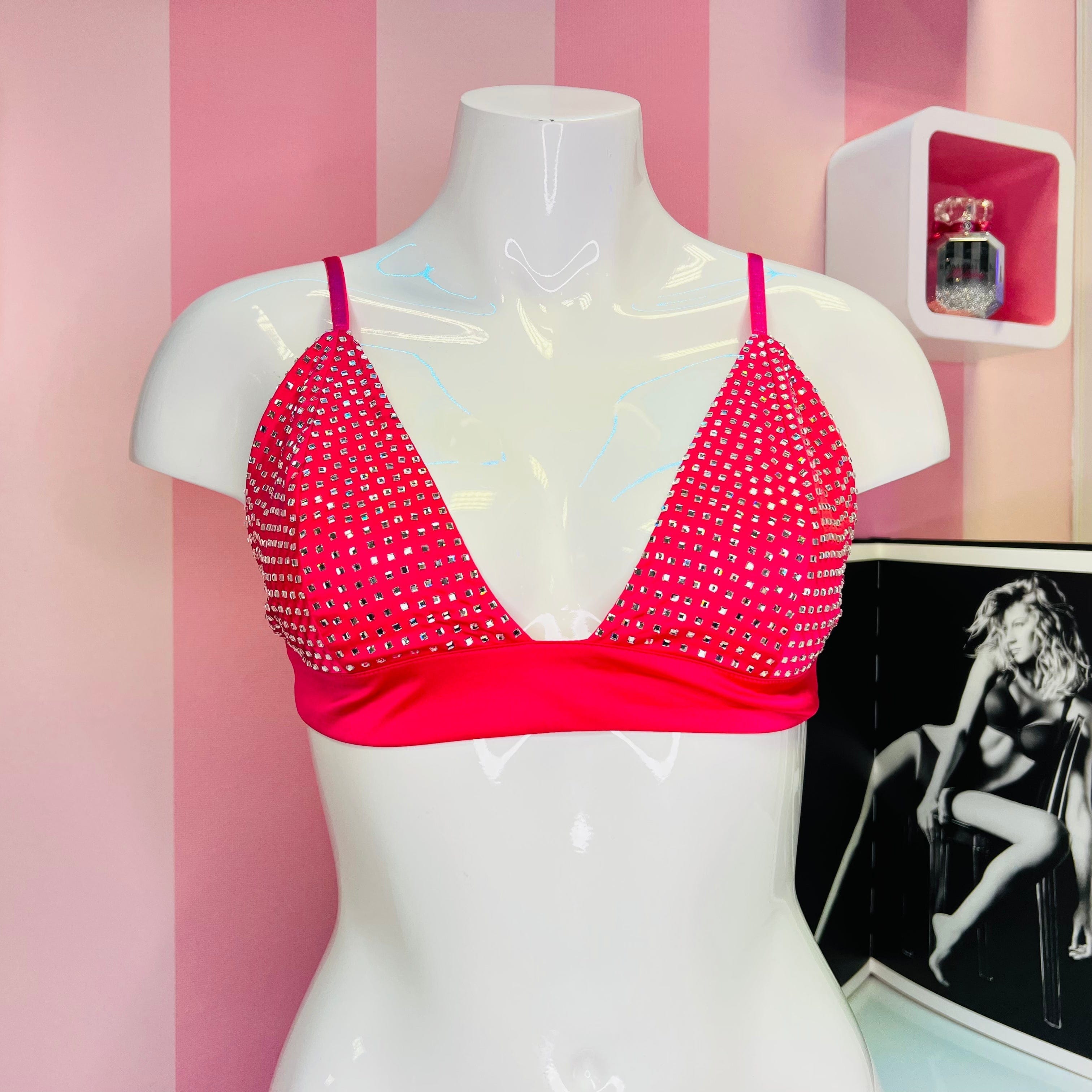 Luxusní růžová braletka od Love for Lemons s rhinestone embellishments