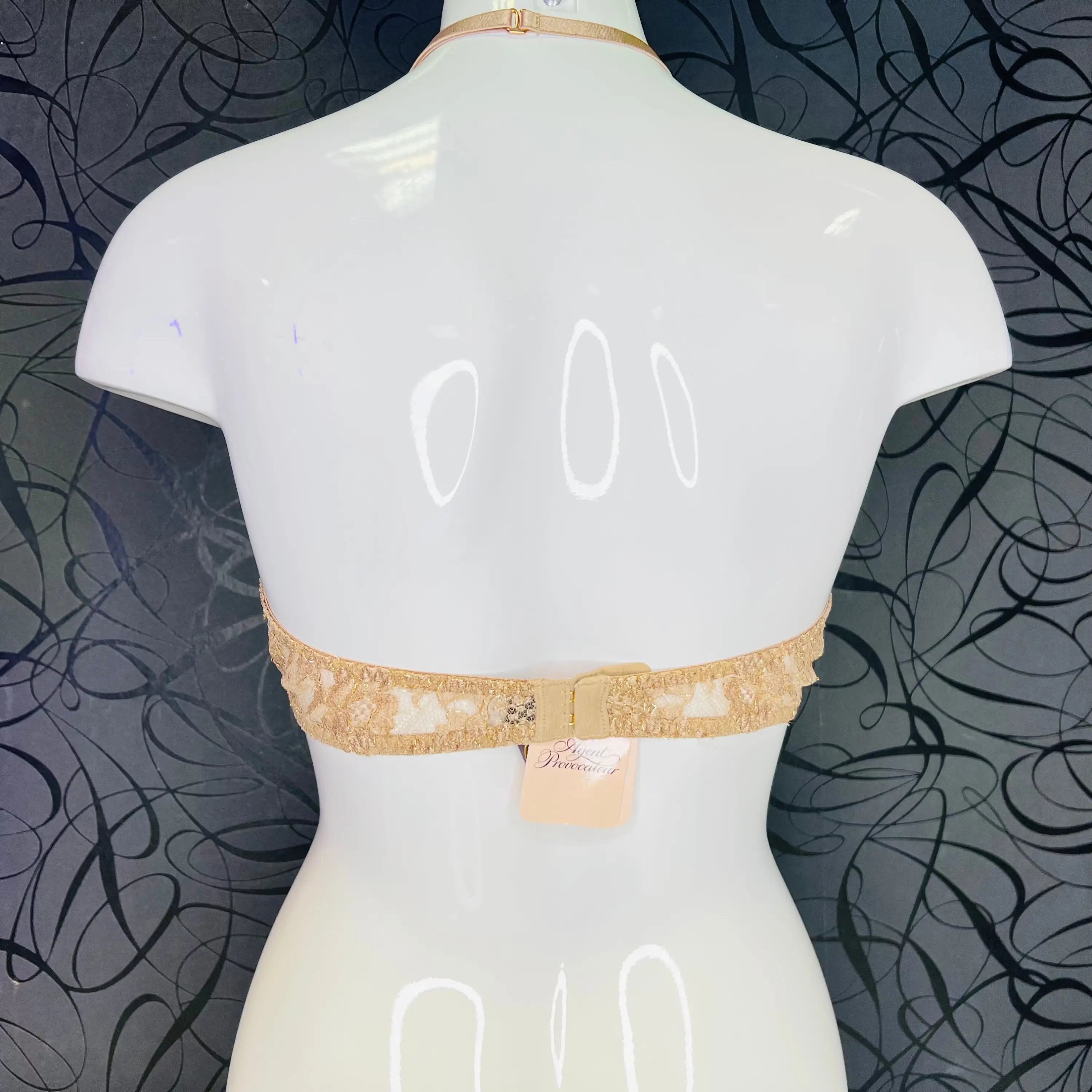 Gayle Bra Gold podprsenka - 36B / Zlatá / Nové se štítky - Podprsenky Agent Provocateur