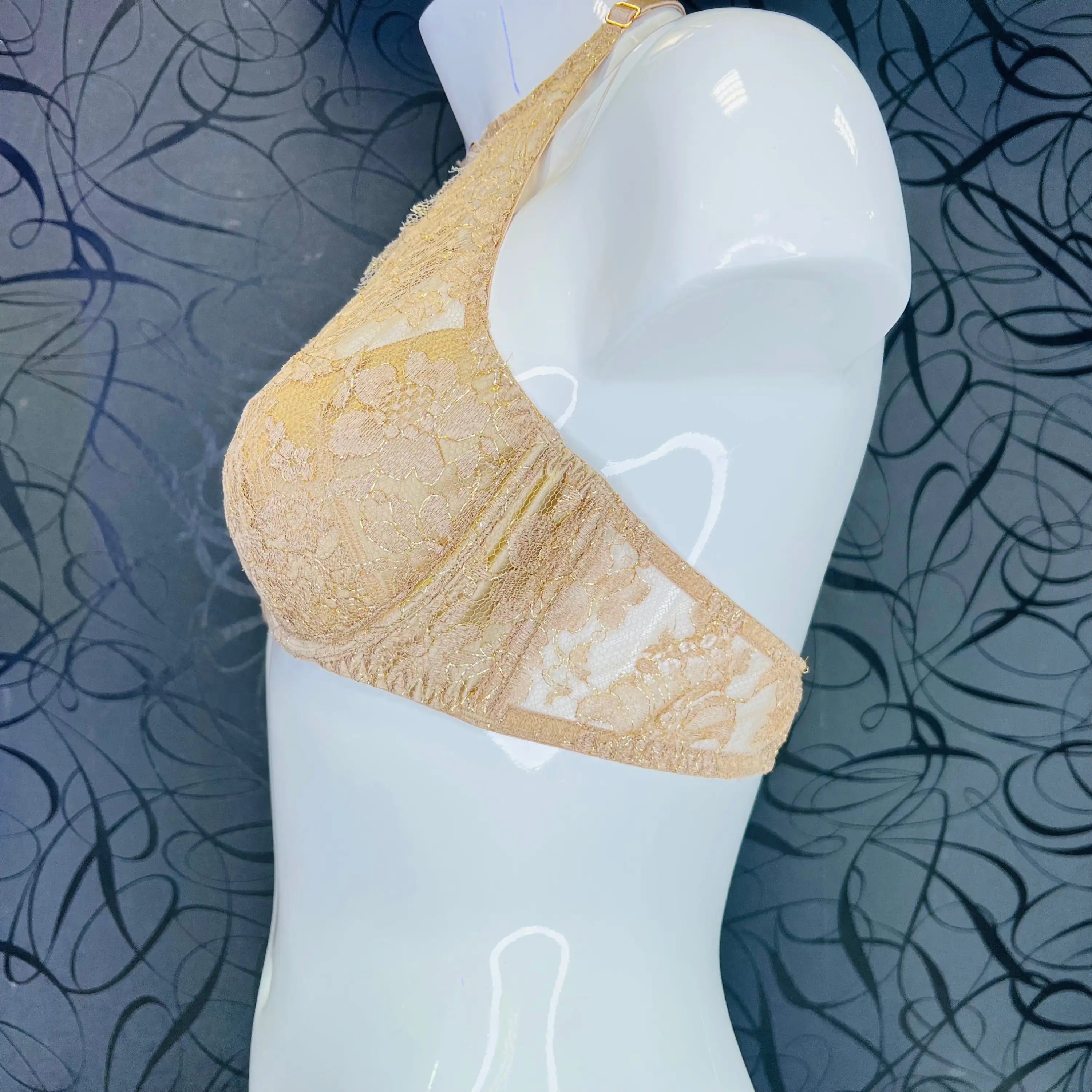 Gayle Bra Gold podprsenka - 36B / Zlatá / Nové se štítky - Podprsenky Agent Provocateur