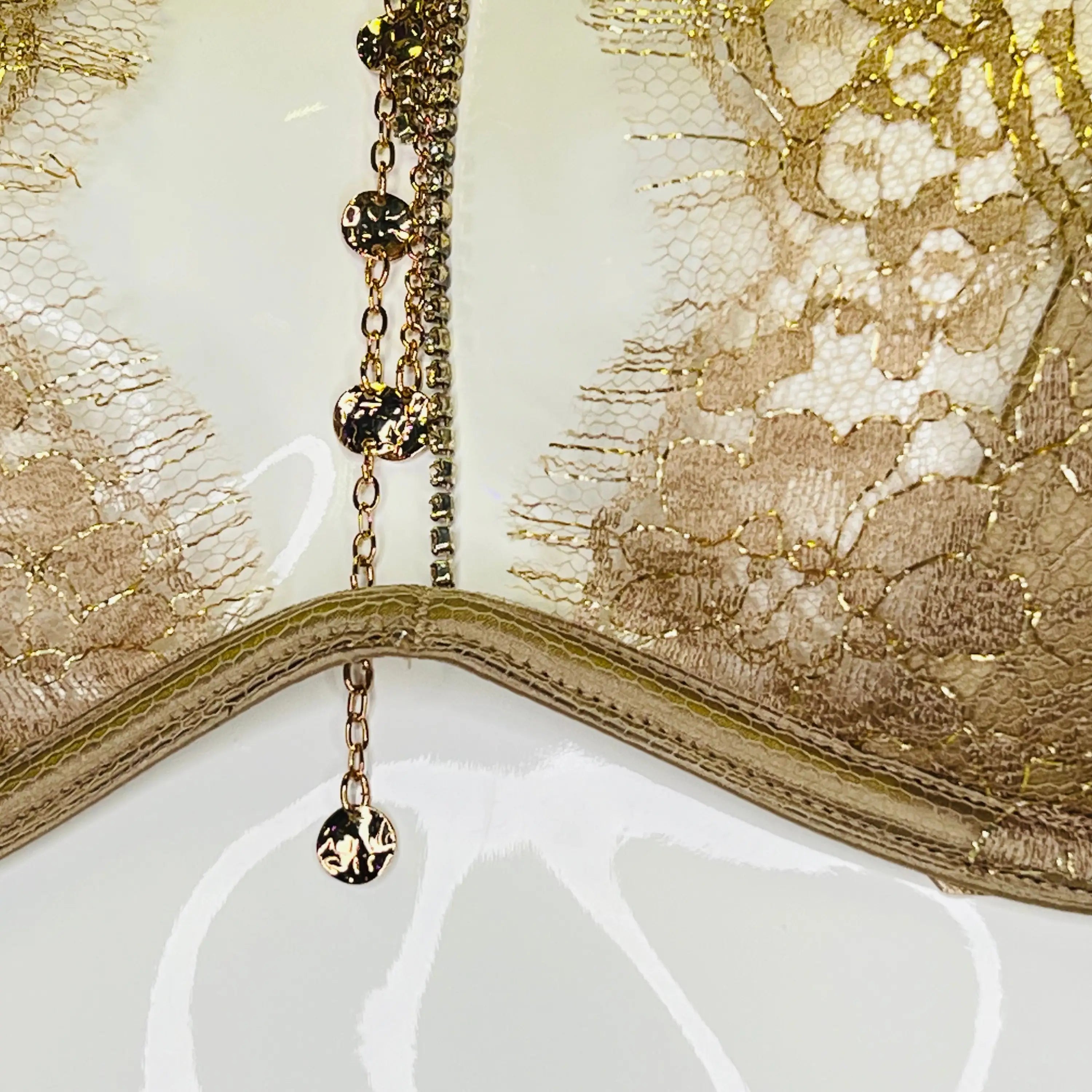 Gayle Bra Gold podprsenka - 36B / Zlatá / Nové se štítky - Podprsenky Agent Provocateur