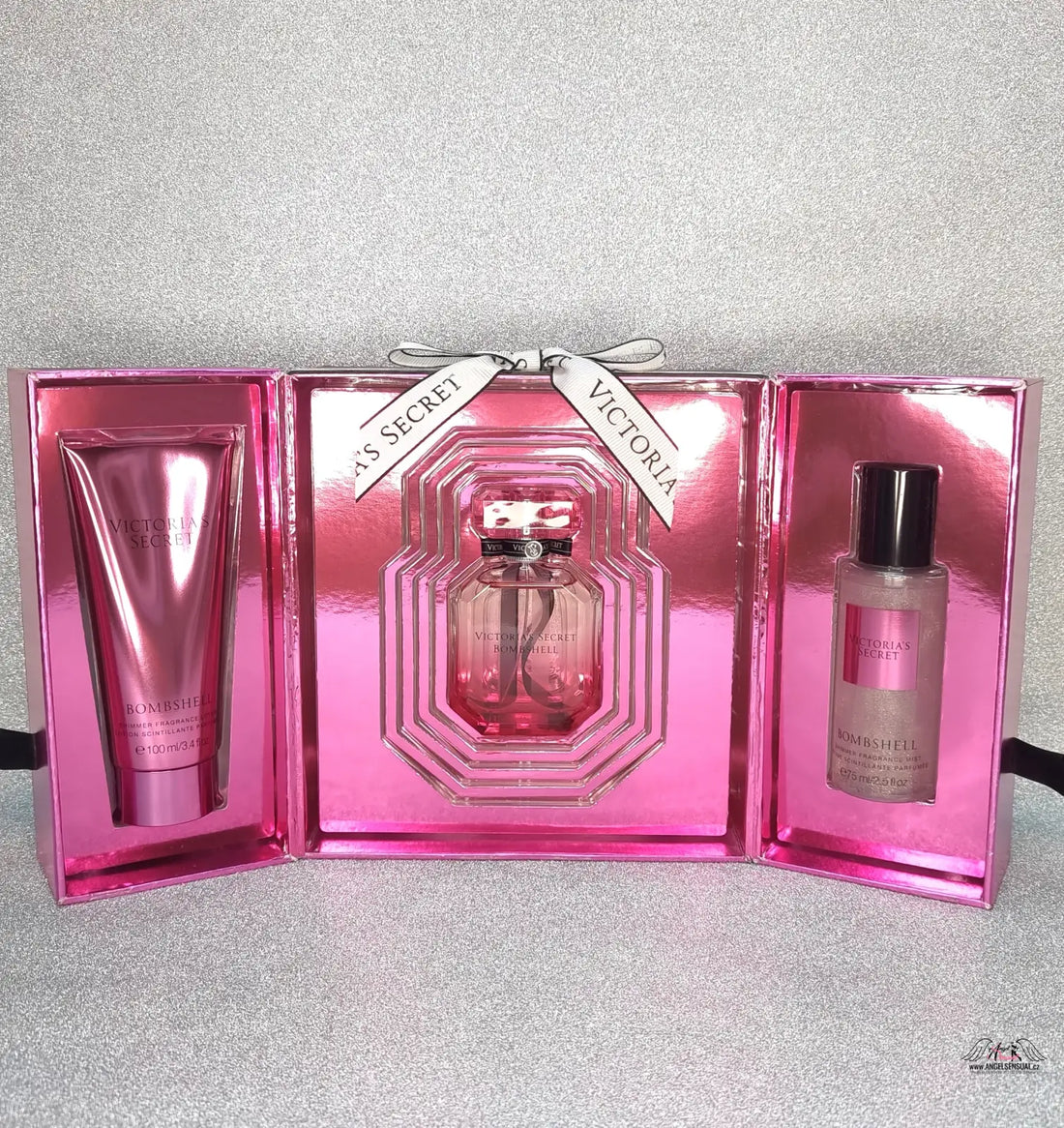 Pink Victoria’s Secret Bombshell cestovní balíček třpytivých vůní na dárky
