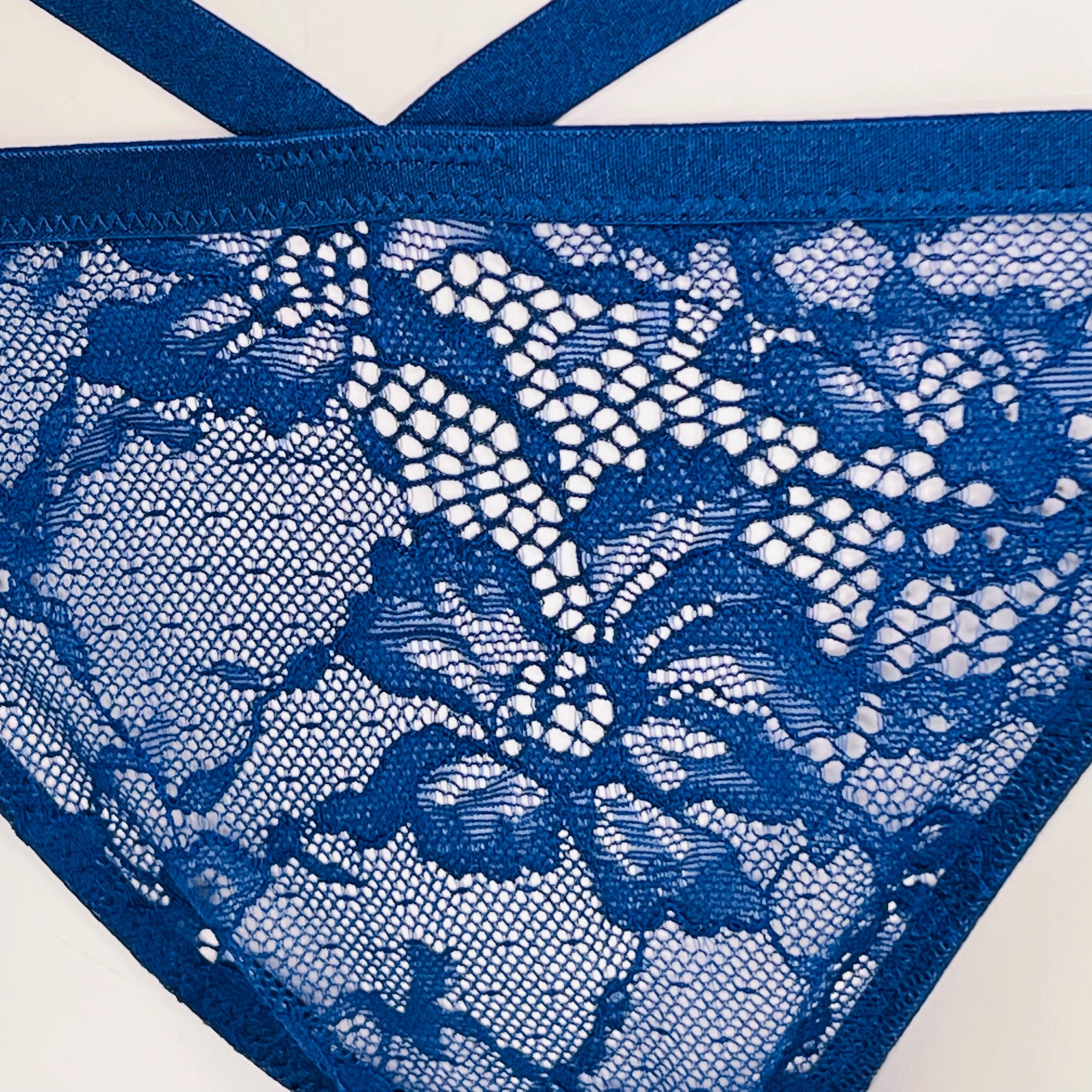 Modré krajkové kalhotky Victoria’s Secret Kalhotky Krajkové Cheekini pro elegantní dámskou módu