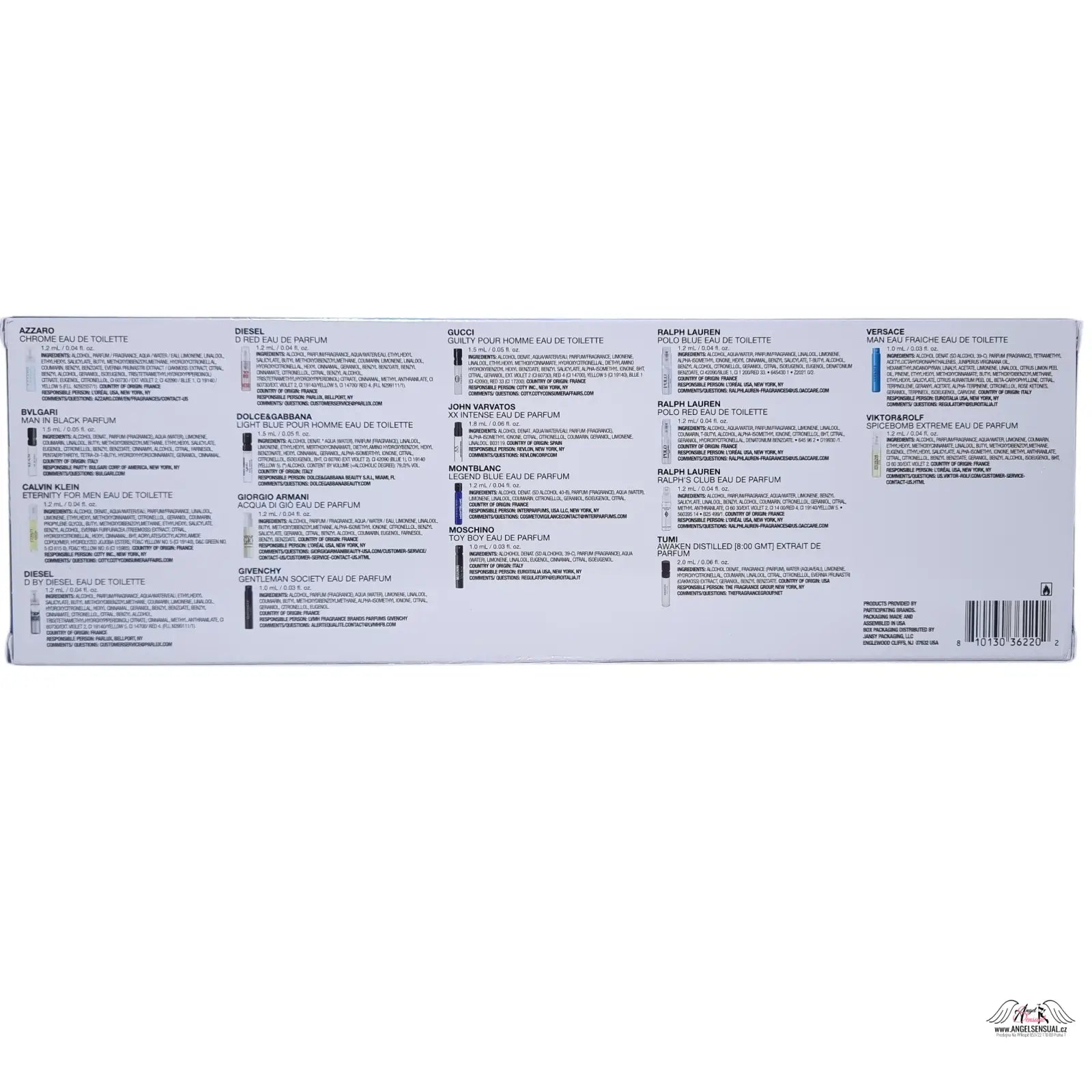 Varianta sady parfémů Macy’s Favorite Scents For Him Sada 18 Vzorků Ralph Lauren Polo Pour Homme Eau