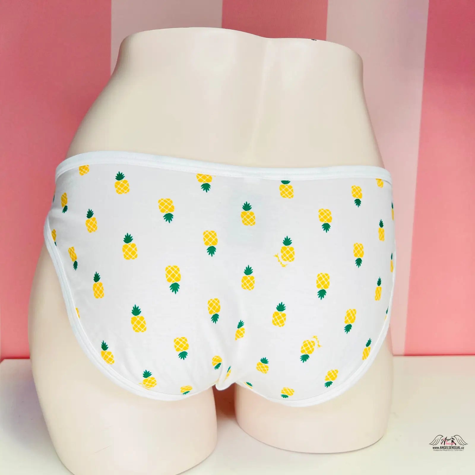 Bavlněné kalhotky s bílým ananasovým vzorem, Angel Sensual, apparel & accessories