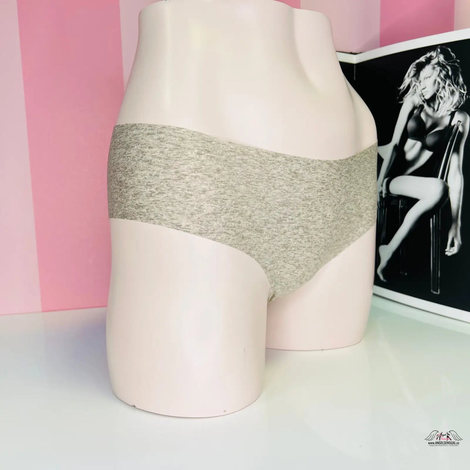 Ženská figurína s vícebarevnými bezešvými kalhotkami PINK Cheekster Bezešvé Kalhotky