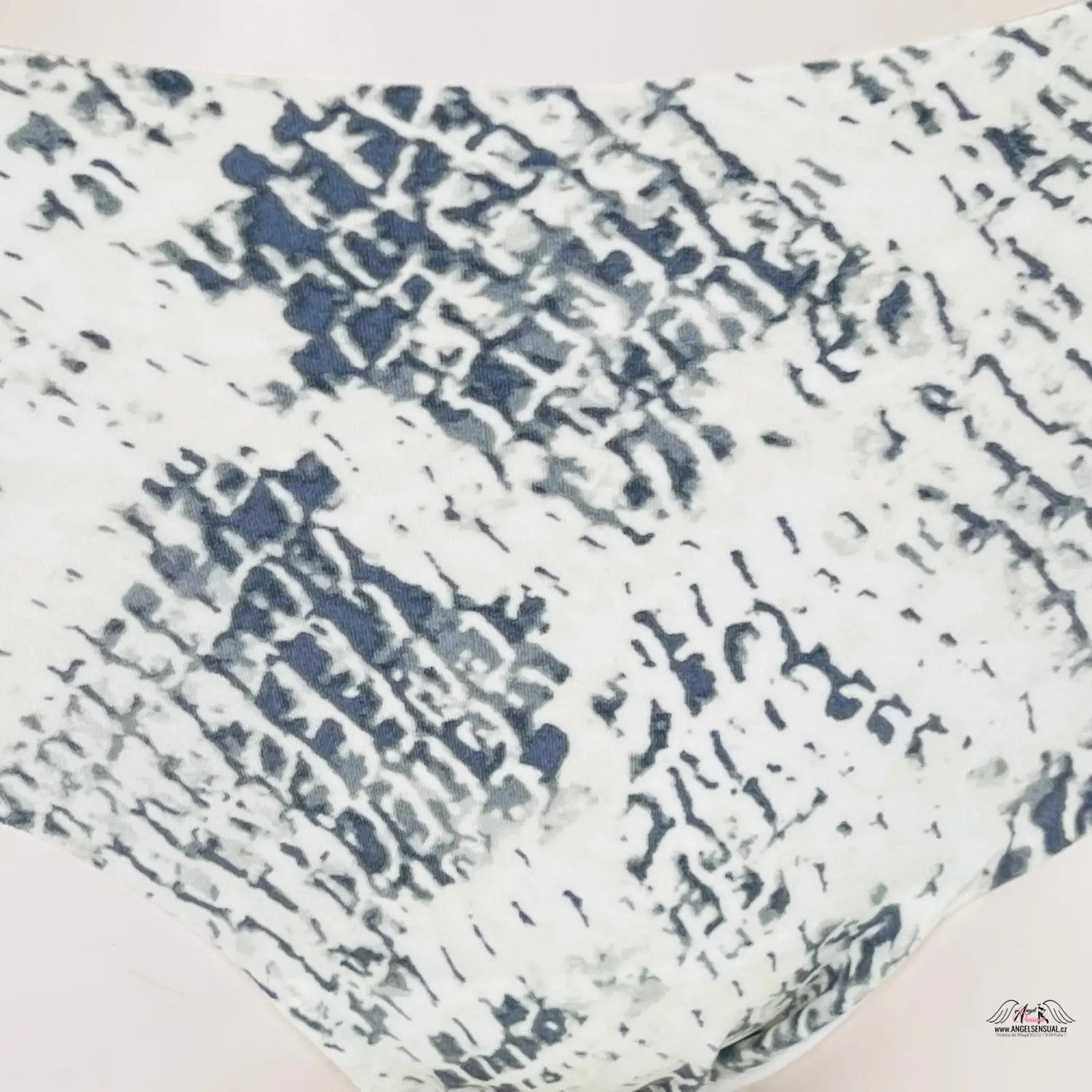 Bezešvé kalhotky PINK Cheekster s modrým a bílým páskem a černým pruhem