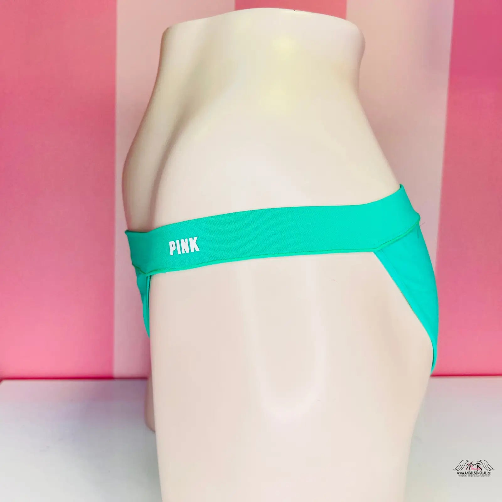 Teal elastické kalhotky PINK s levé straně, stylové apparel & accessories