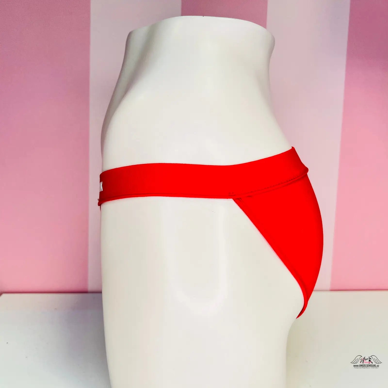 Red bikini bottom on mannequin for PINK Elastické Kalhotky Více Barev in apparel & accessories