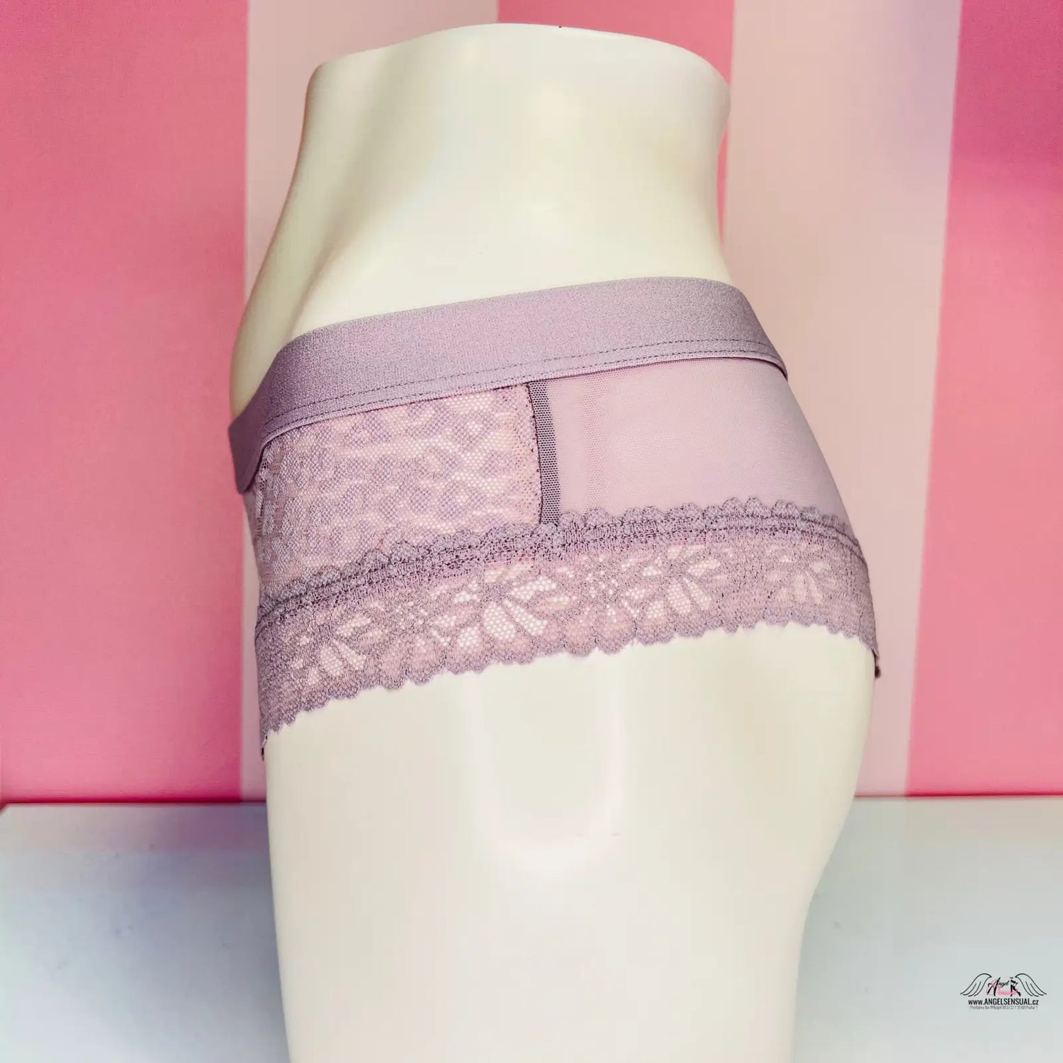 PINK Kalhotky Cheekster s jemnou síťovinou a krajkou na zadní straně, agent provocateur