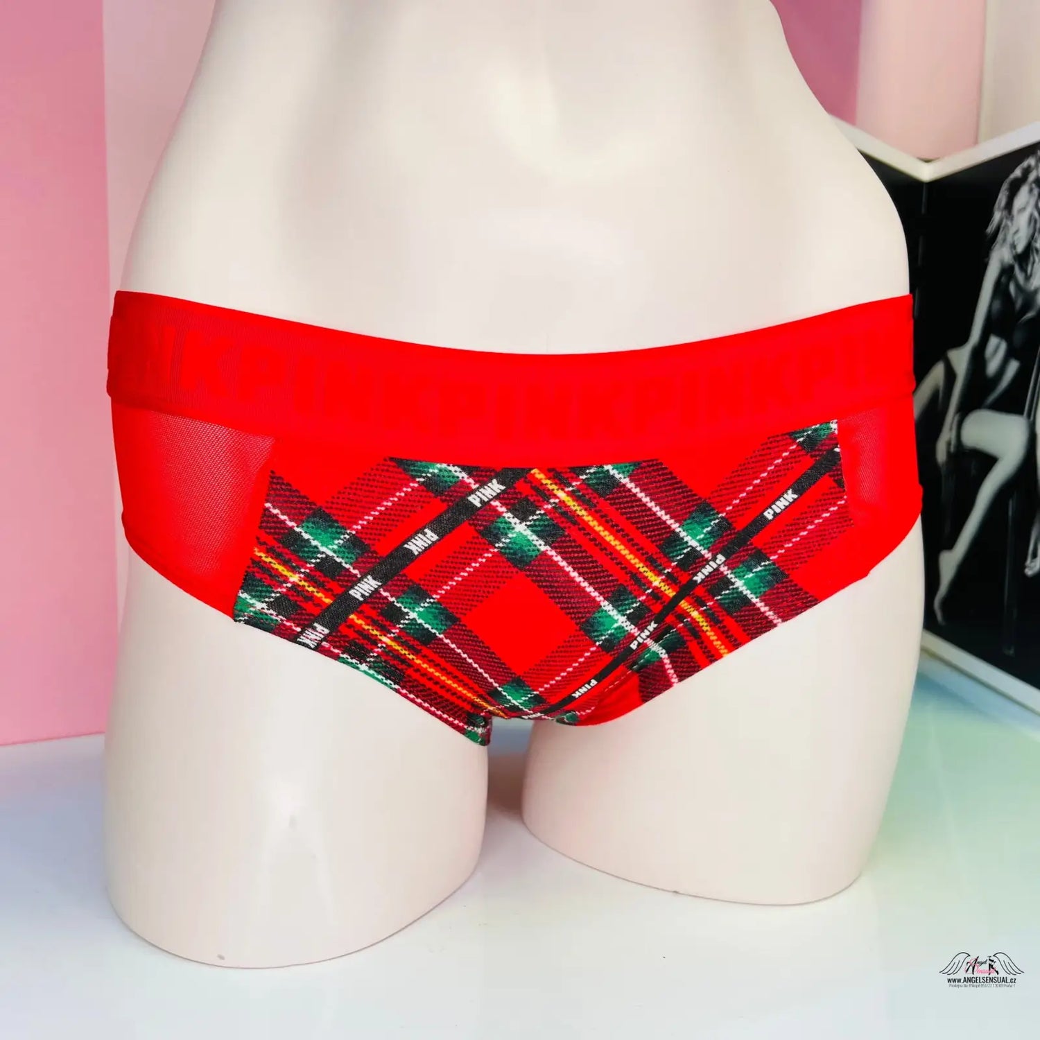 Vzorované kalhotky PINK Kalhotky Cheekster s širokou gumou, ideální do apparel & accessories