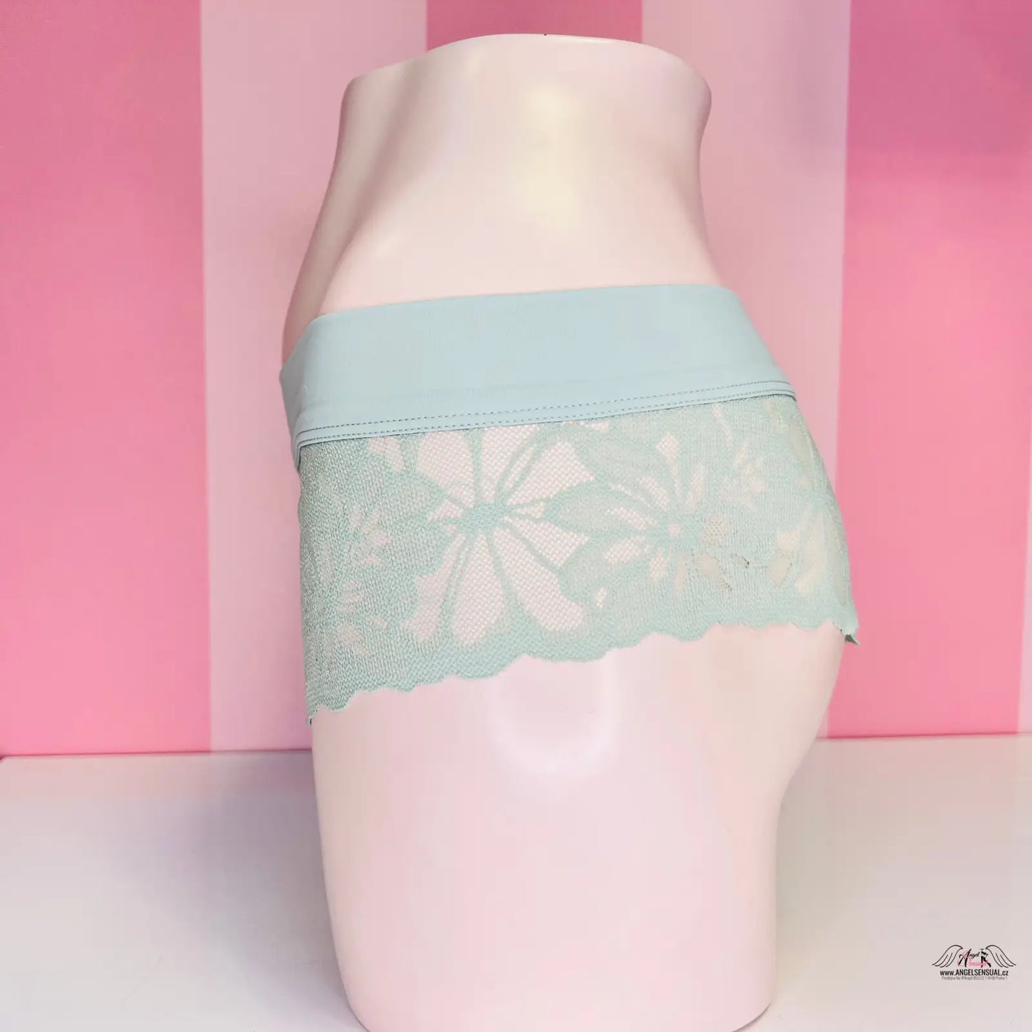 Mint zelené krajkové kalhotky s květinovým vzorem pro dámské lingerie a apparel & accessories