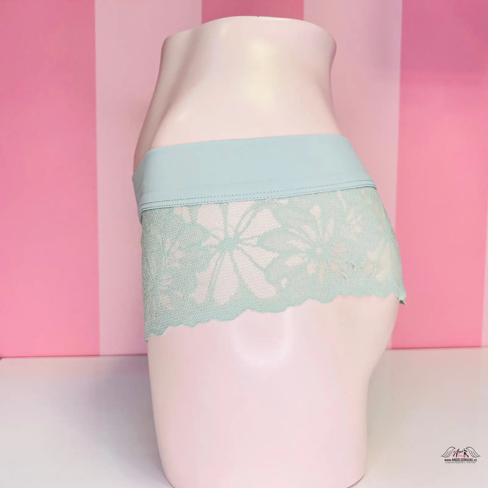 Mint zelené krajkové kalhotky s květinovým vzorem pro dámské lingerie a apparel & accessories