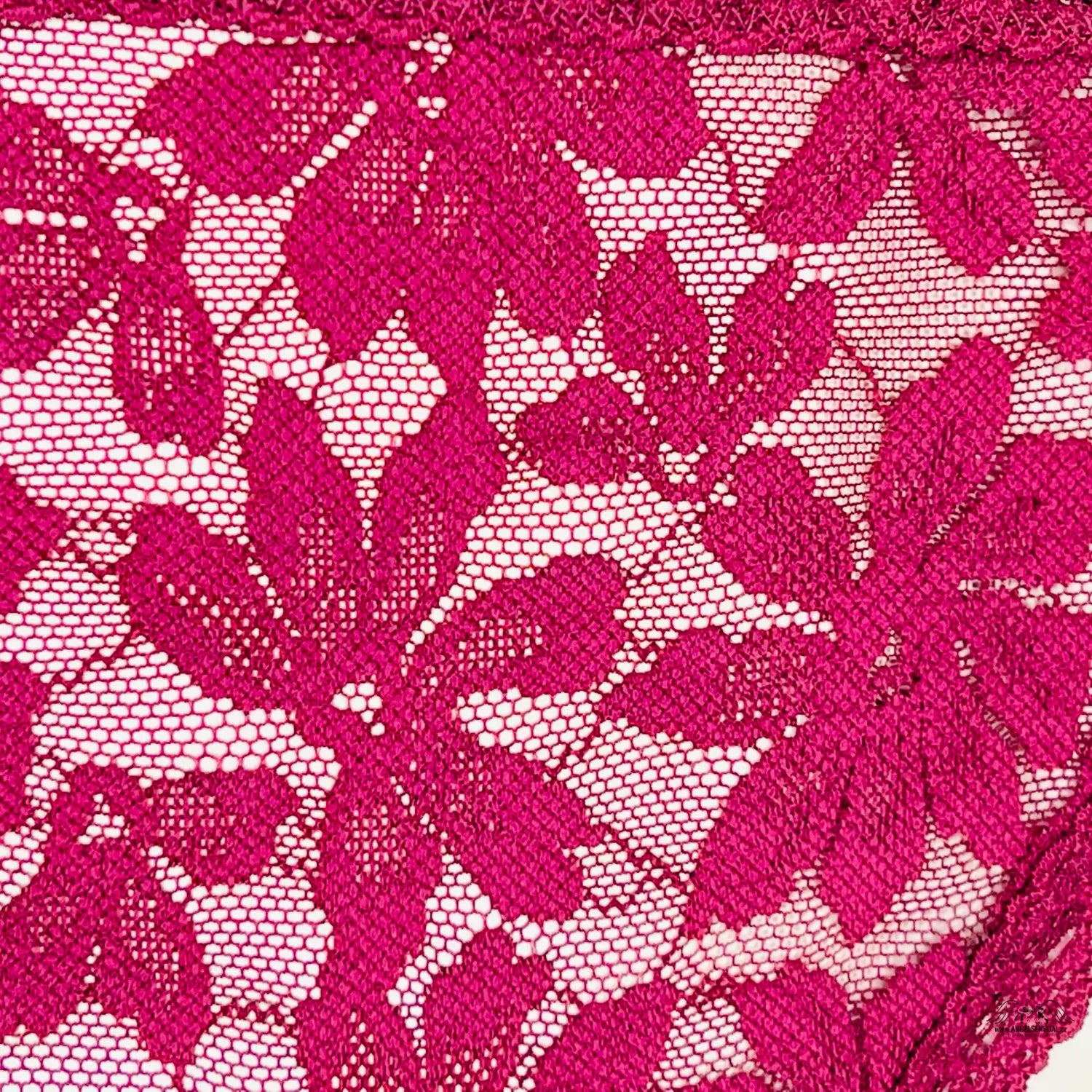 Floral vzorovaná magenta krajková tanga s dvojitými pásky na bocích, sexy krajkové tanga agent provocateur