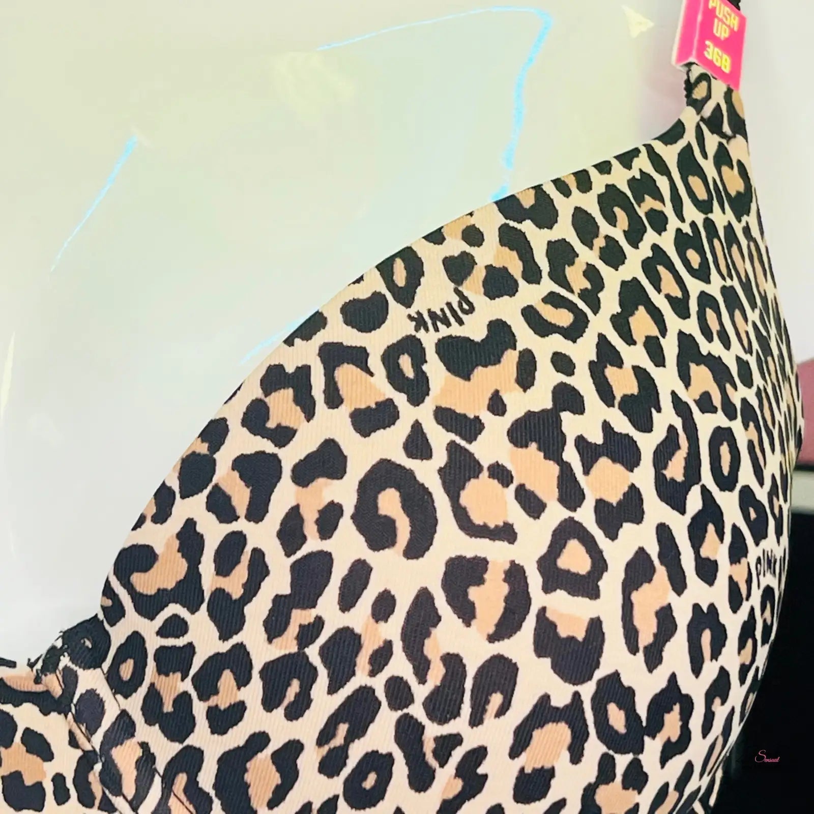 Leopard print bra PINK Podprsenka Barevné Vzory s nastavitelnými ramínky a maximálním pohodlím