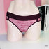 Pink a vínové žíhané tanga s ozdobnou gumou pink a širokým pasem