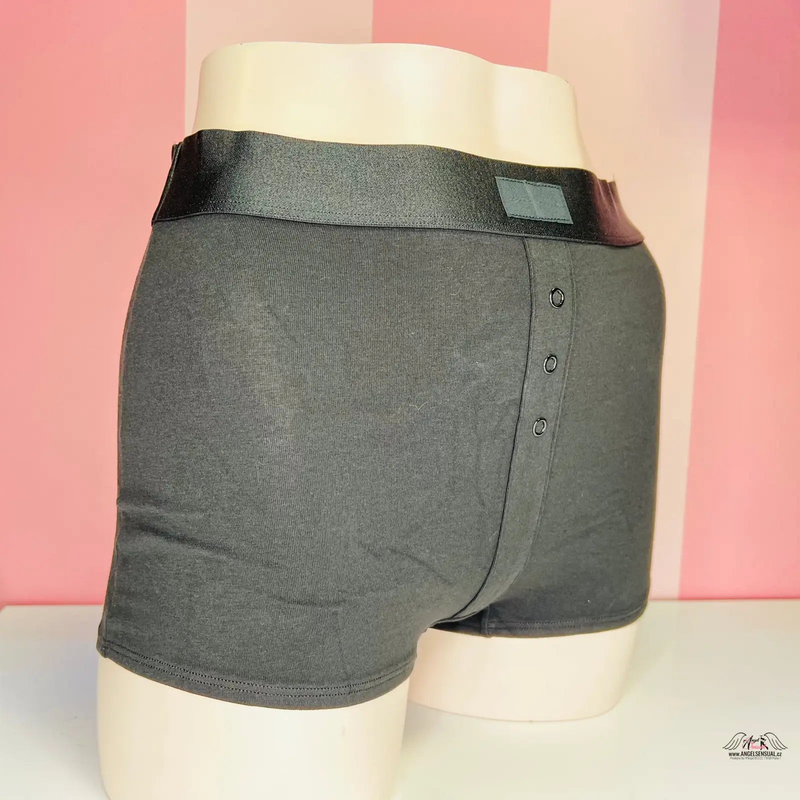 Černé pánské boxerky s knoflíkovým detailem z kolekce Agent Provocateur, trendy dámské shortie