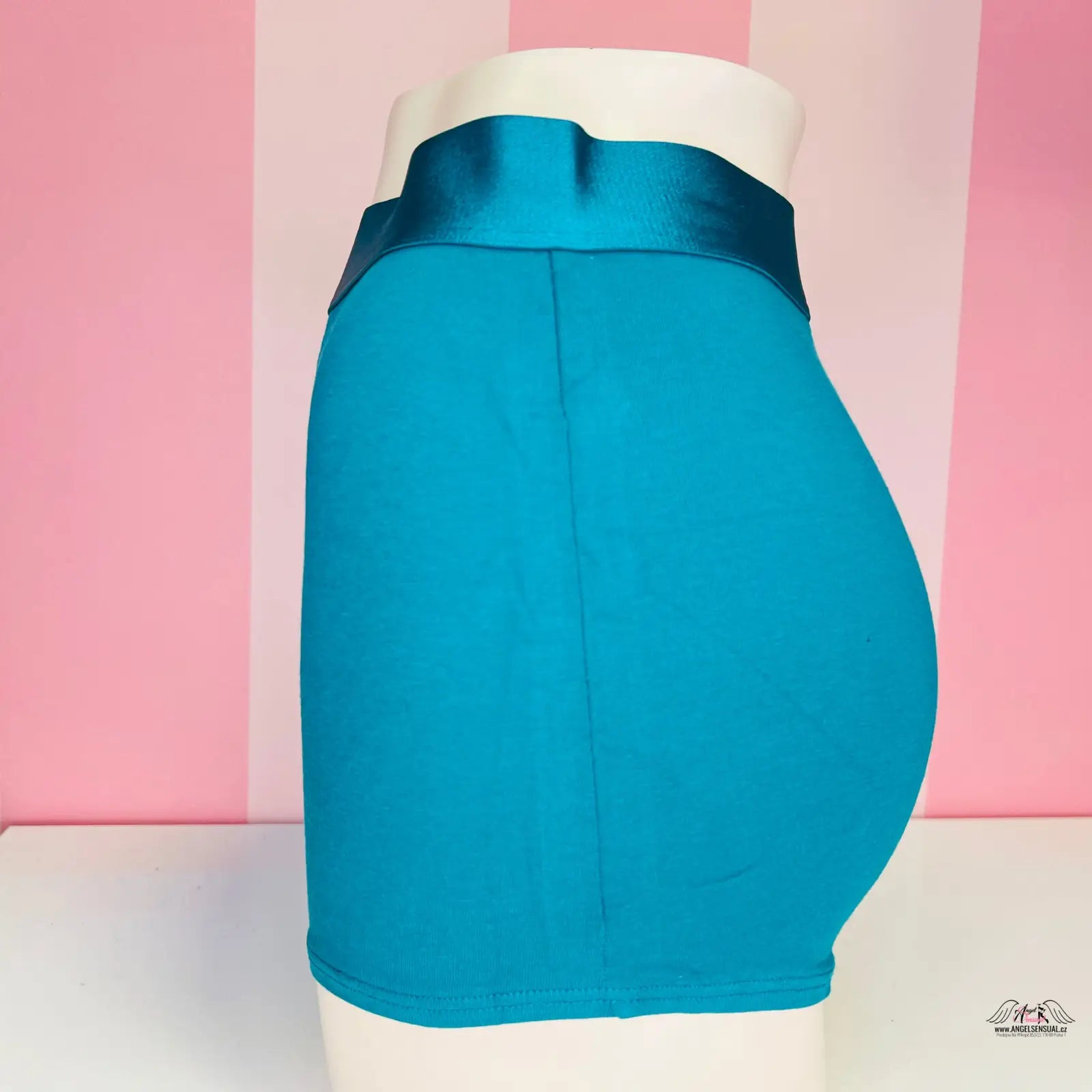 Teal vysoké pasové shortsie z kolekce Agent Provocateur pro trendy dámské shortie