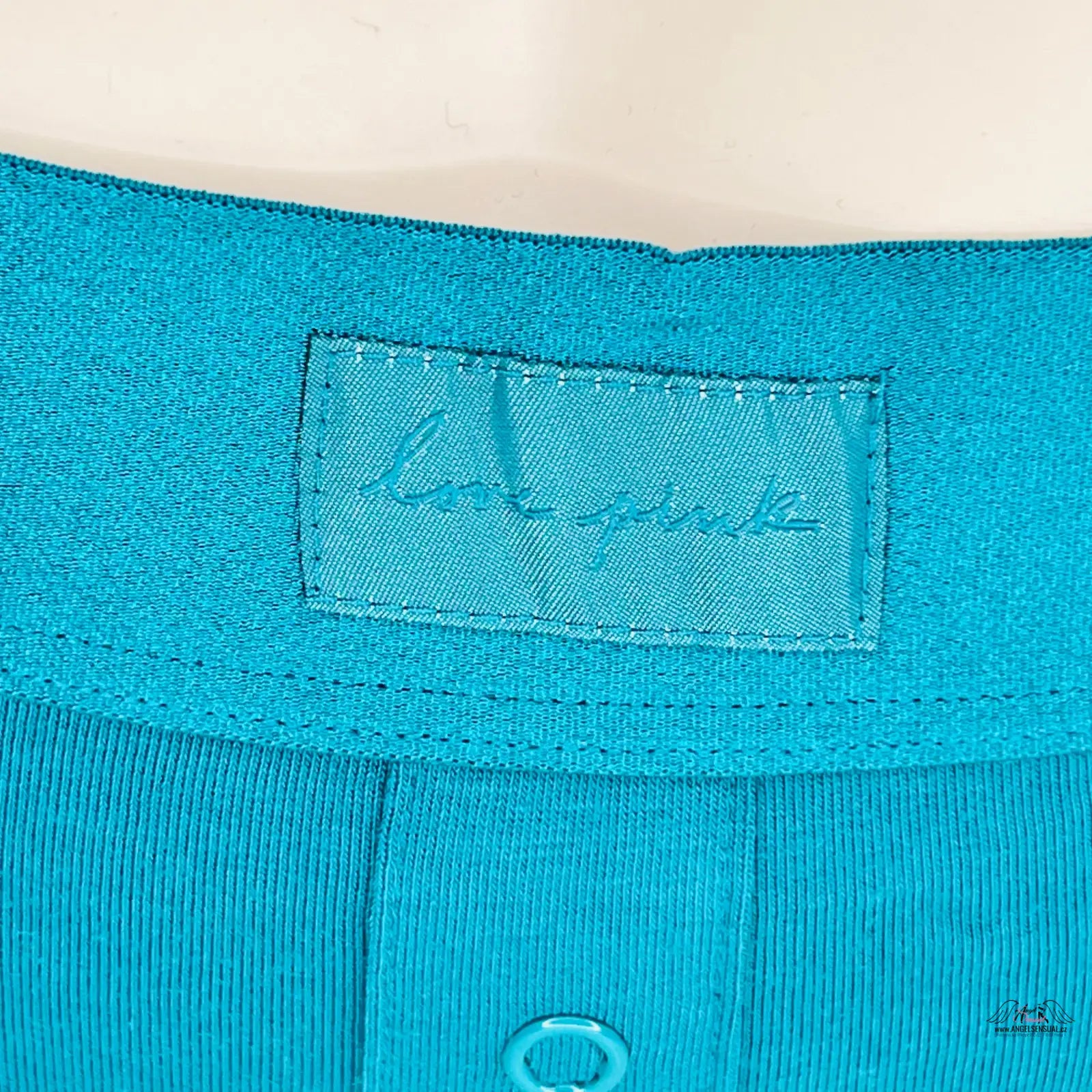 Teal košilová košile s logem od agent provocateur, trendy dámské shortie kolekce agent provocateur