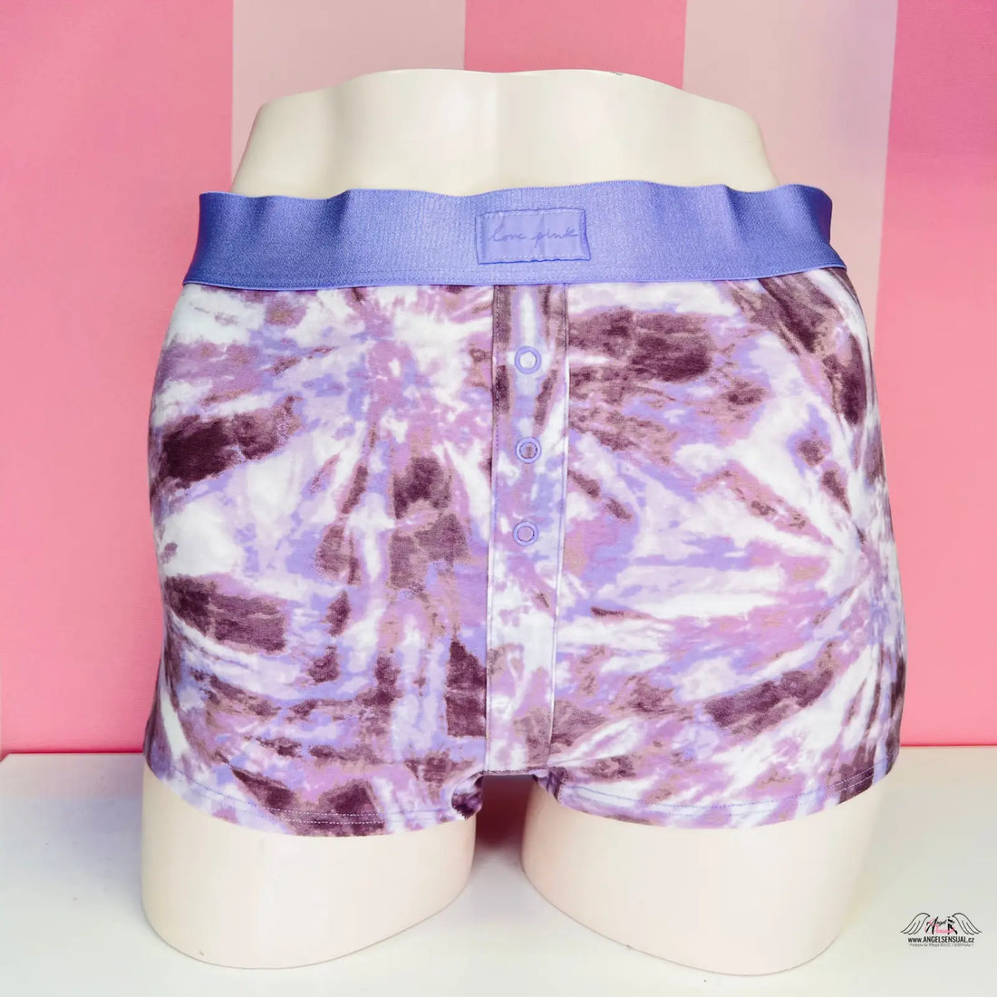 Stylové a pohodlné fialové tie-dye dámské shortie z kolekce Agent Provocateur