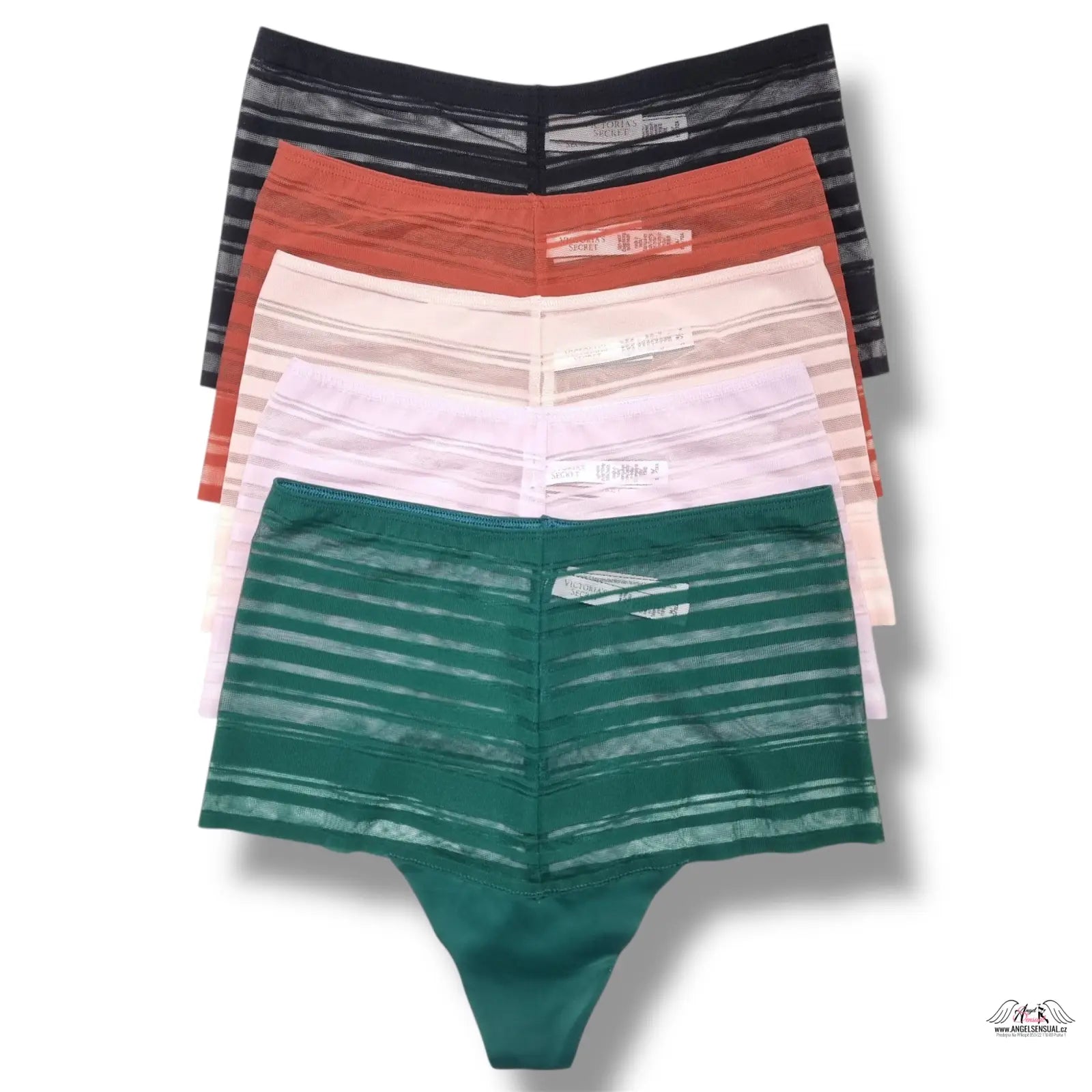 6-balíček pánských boxerků v barvách a vzorech, včetně zelené s bílými pruhy, spodní prádlo