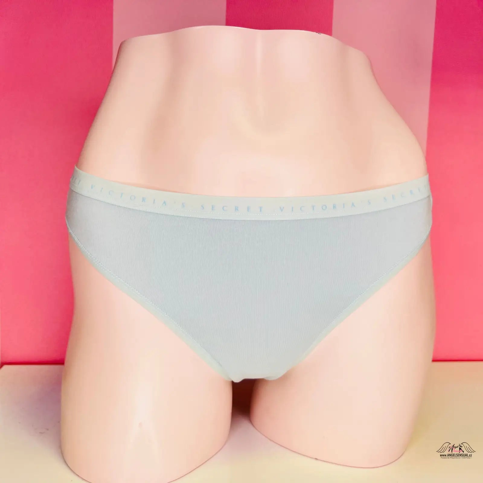 Light blue bavlněné kalhotky Victoria’s Secret s jemnou gumou, více barev