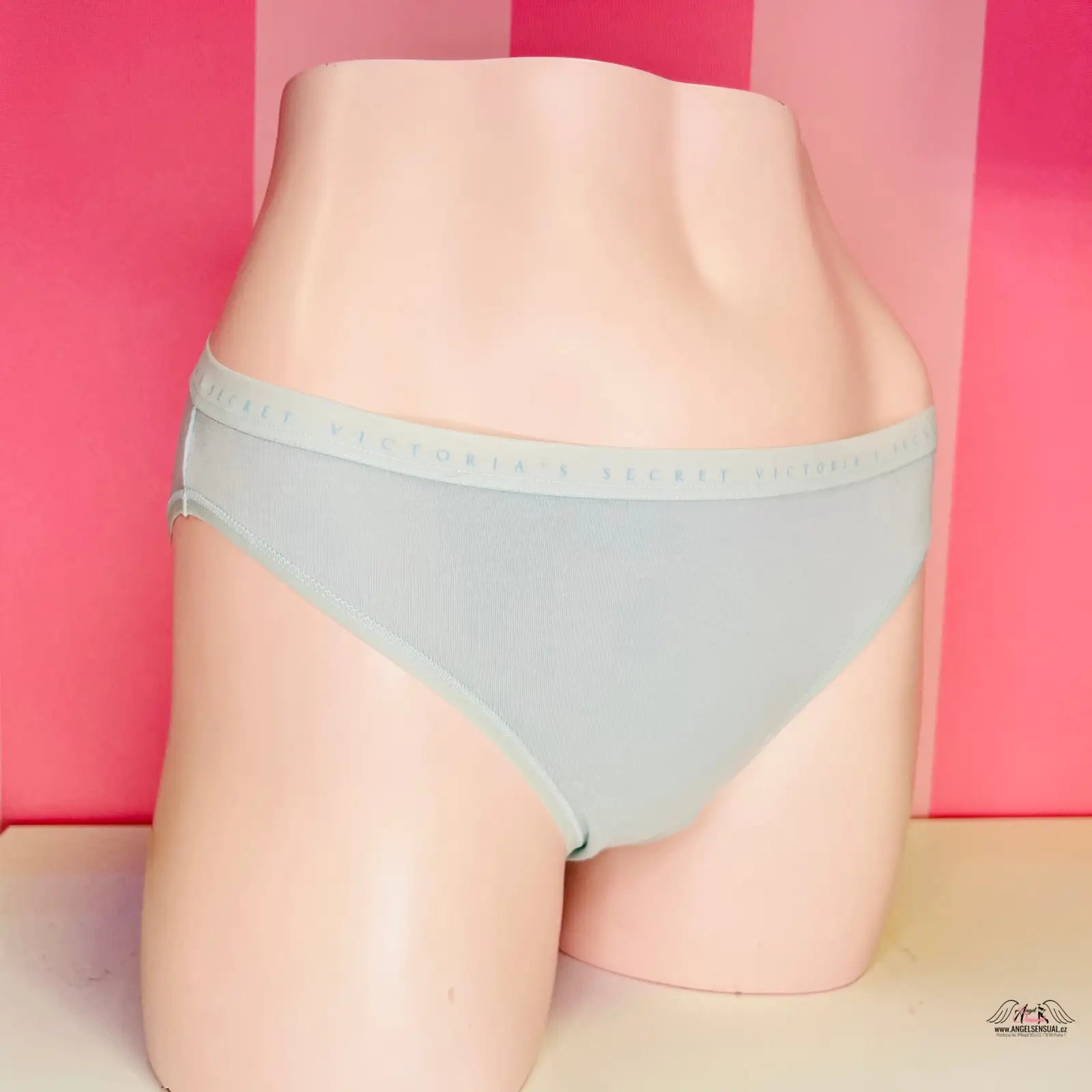 Light blue bavlněné kalhotky Victoria’s Secret s jemnou gumou, komfortní a stylové