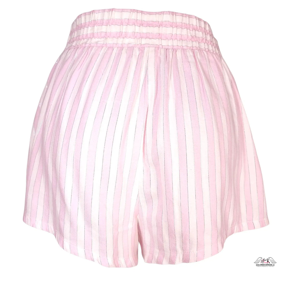 Růžové a bílé pruhované elastické kraťasy Victoria’s Secret Bavlněné Kraťasy, ideální pro apparel & accessories