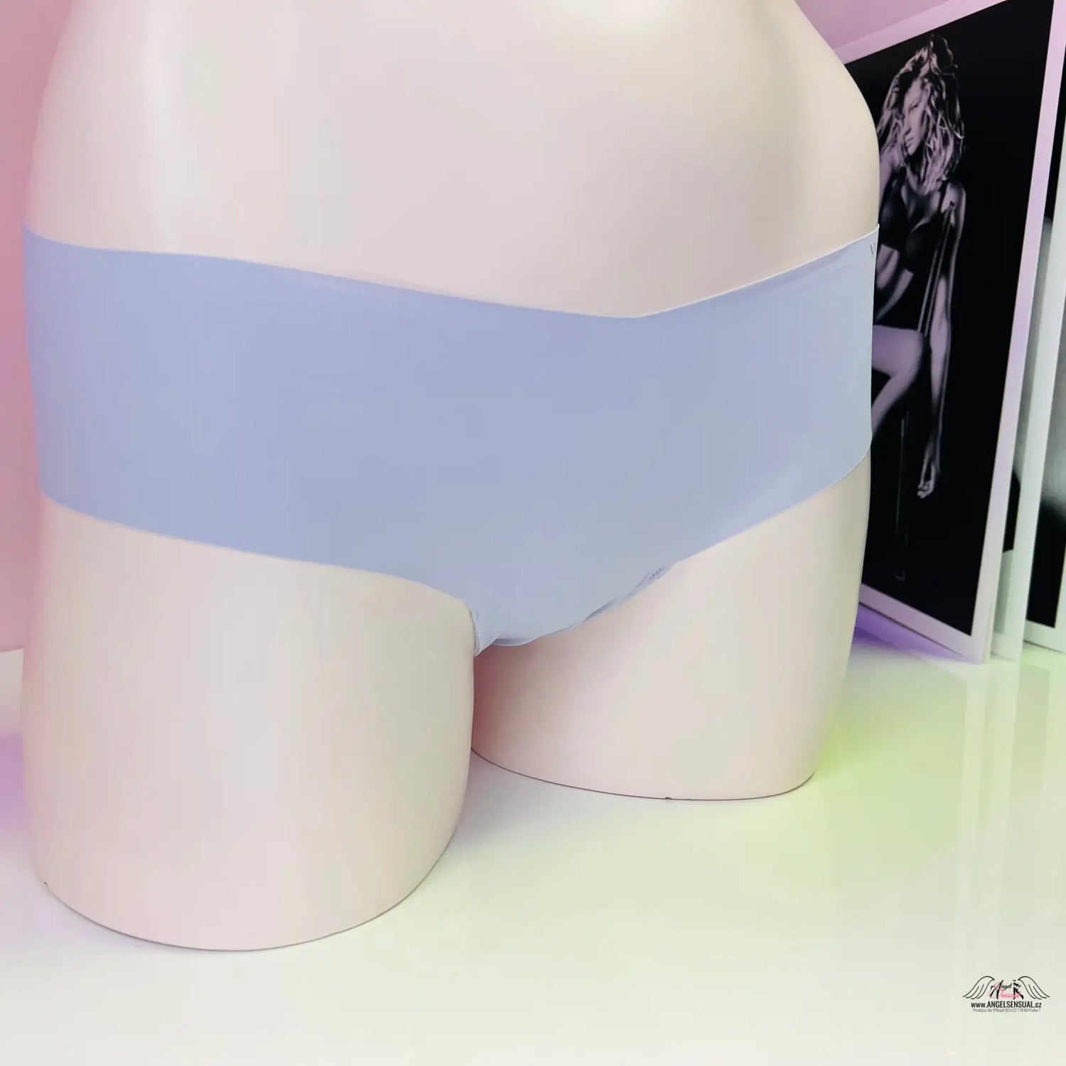 Bezešvé kalhotky Victoria’s Secret s modrým páskem, lingerie a apparel & accessories