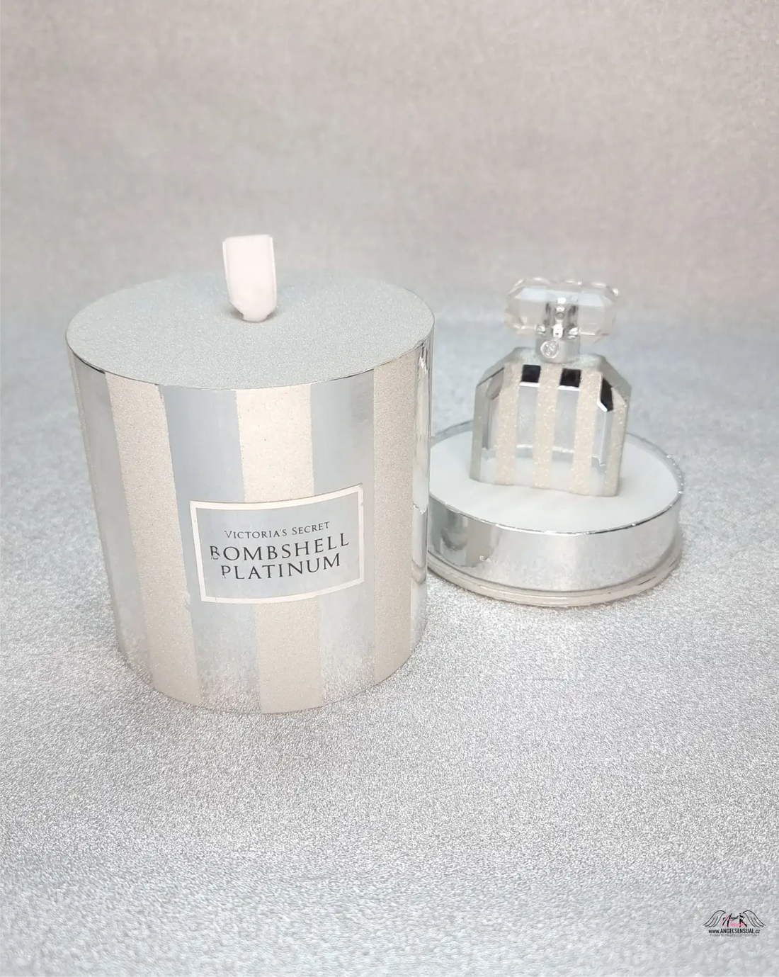 Victoria’s Secret Bombshell Platinum parfém a krabice, unikátní sběratelský tip, buďte navždy zářící