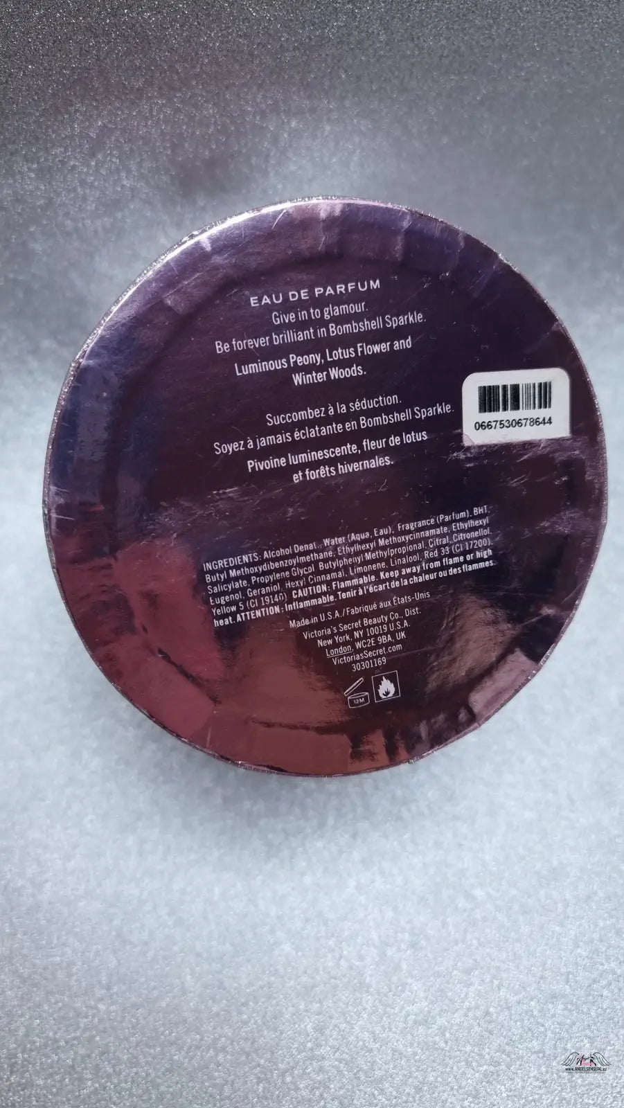Victoria’s Secret Bombshell Sparkle luxusní kolekce s kulatou parfémovou lahvičkou