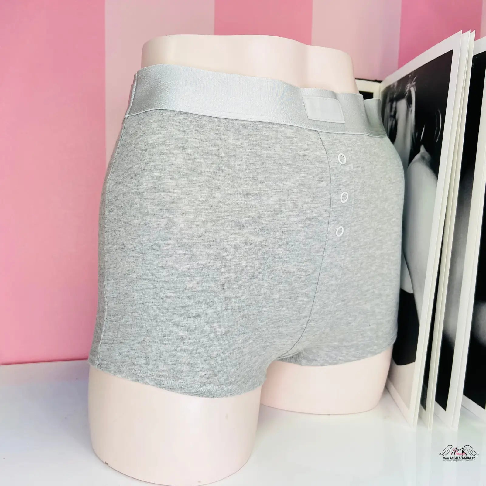 Šedé bavlněné boxerky Victoria’s Secret Boxerky Více Barev, příjemné boxerky vhodné