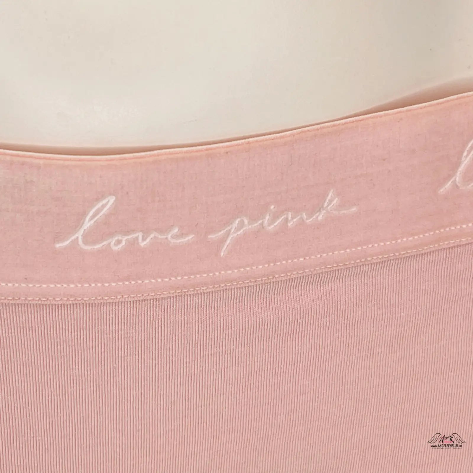 Pink bavlněné boxerky Victoria’s Secret s pevnou gumou a nápisem love pink