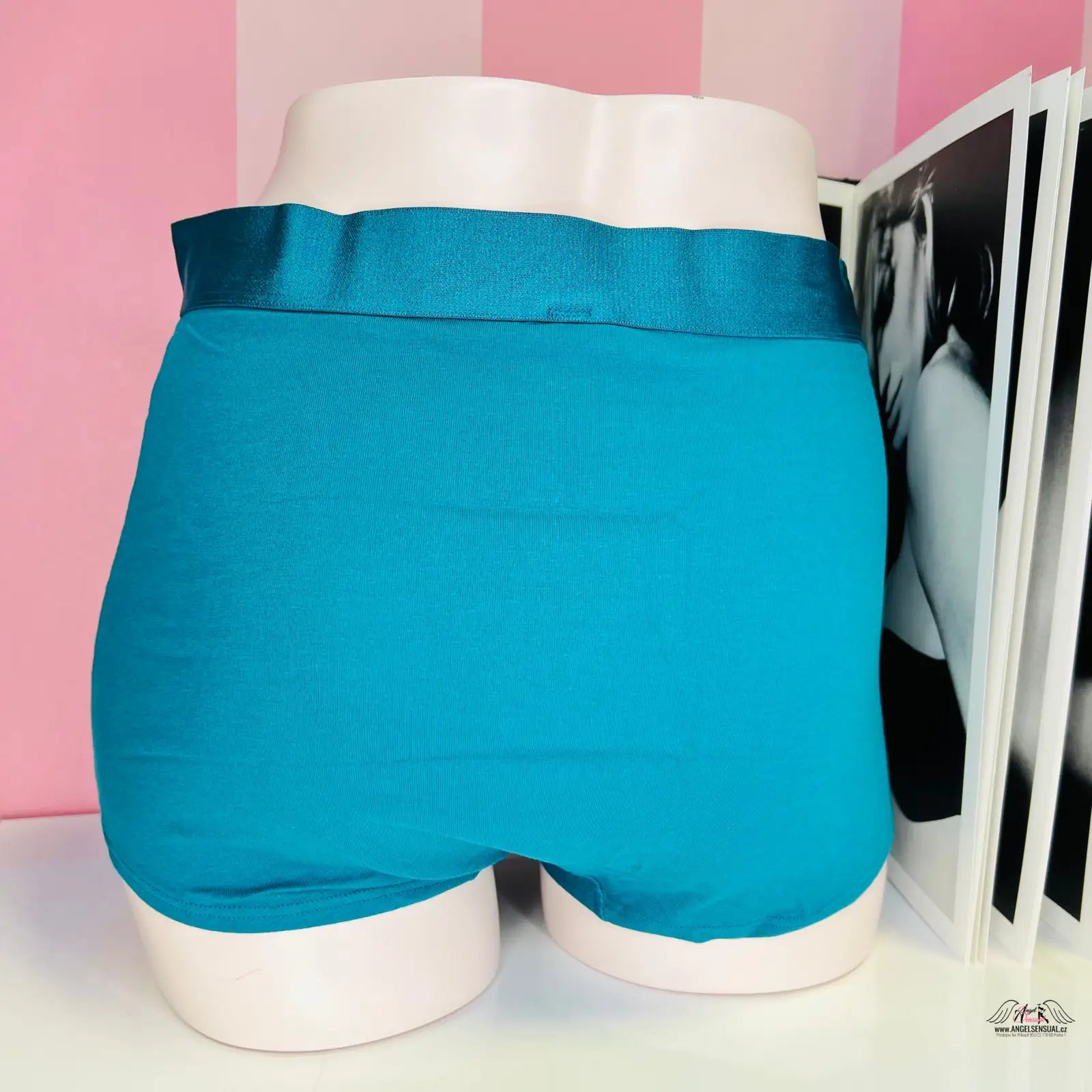 Teal ženy boxerky Victoria’s Secret, příjemné bavlněné boxerky vhodné pro každodenní nošení