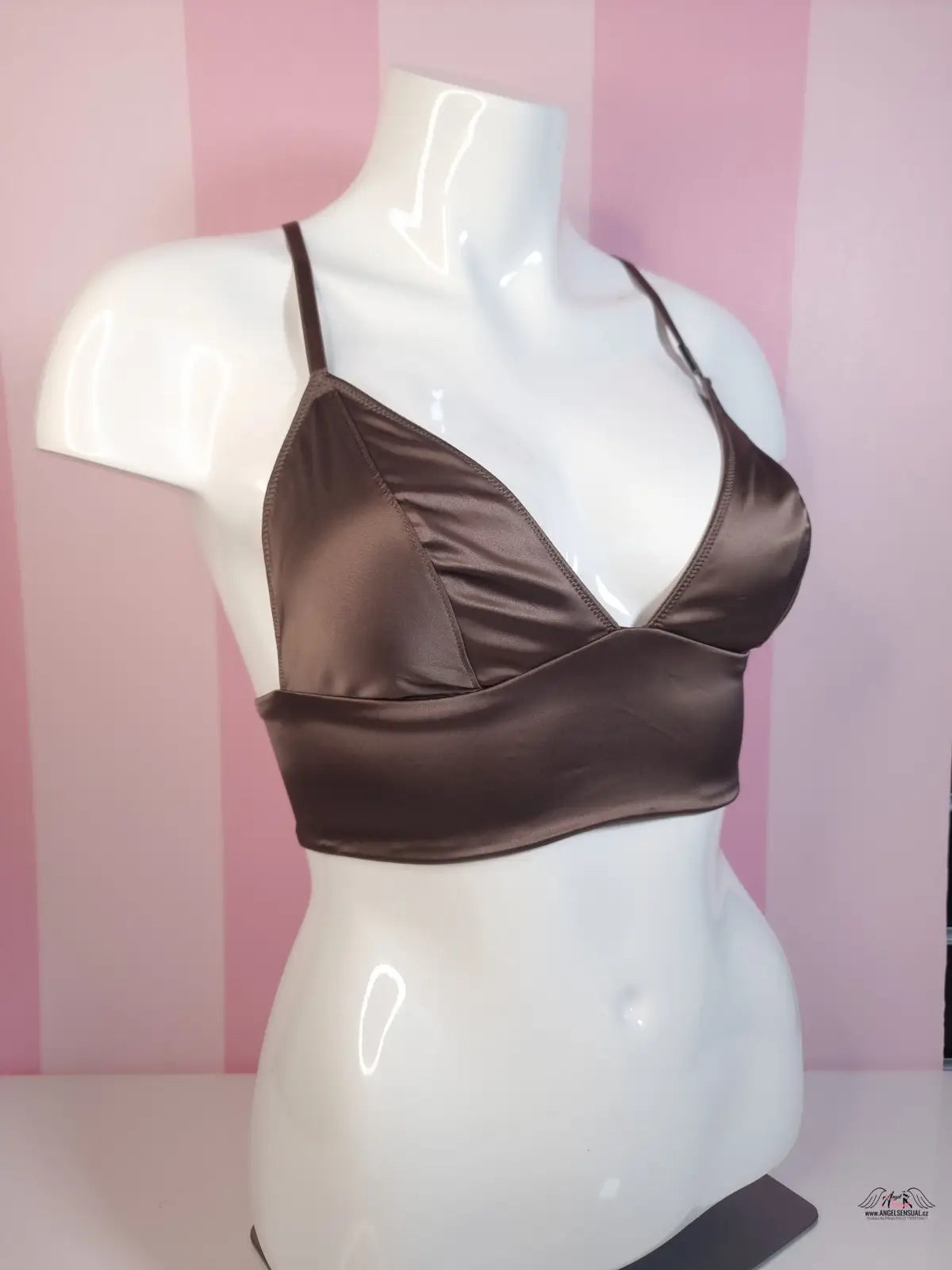 Victoria’s Secret saténová braletka bez vystužení, elegantní saténové dámské oblečení a doplňky