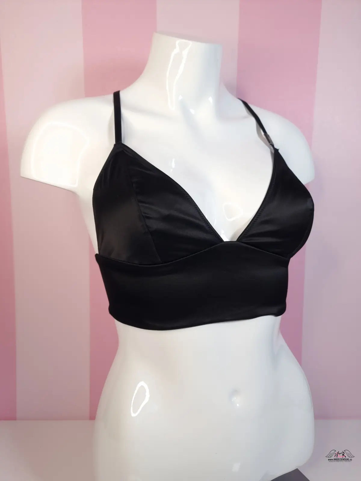 Black saténová braletka Victoria’s Secret, apparel & accessories, bez vyztužení