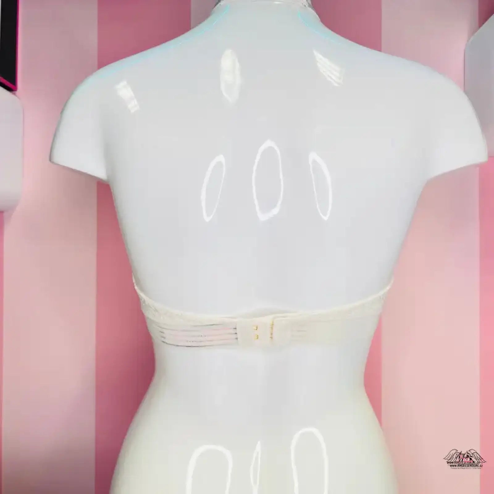 Strapless krajková bílá Victoria’s Secret Braletka Krajková Bez Vyztužení na mannequin