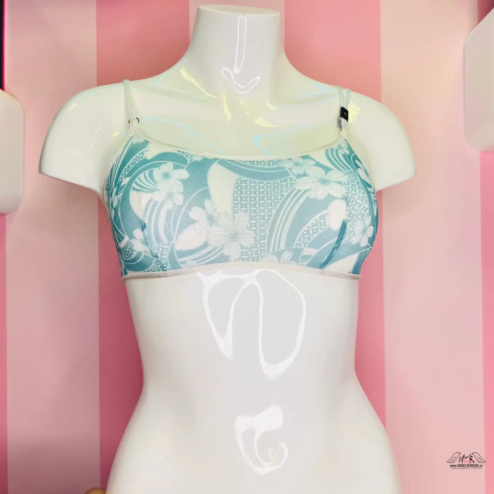 Floral-patterned lehká průsvitná braletka na figuríně, Victoria’s Secret Braletka Lehce Průsvitná