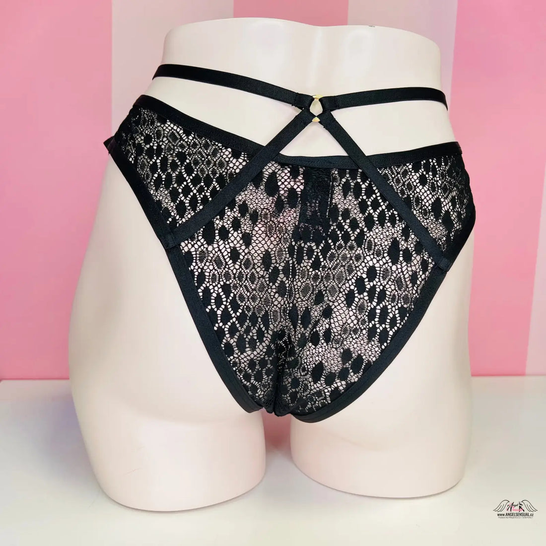 Victoria’s Secret velmi sexy brazilské kalhotky s krajkovým a ozdobným páskem