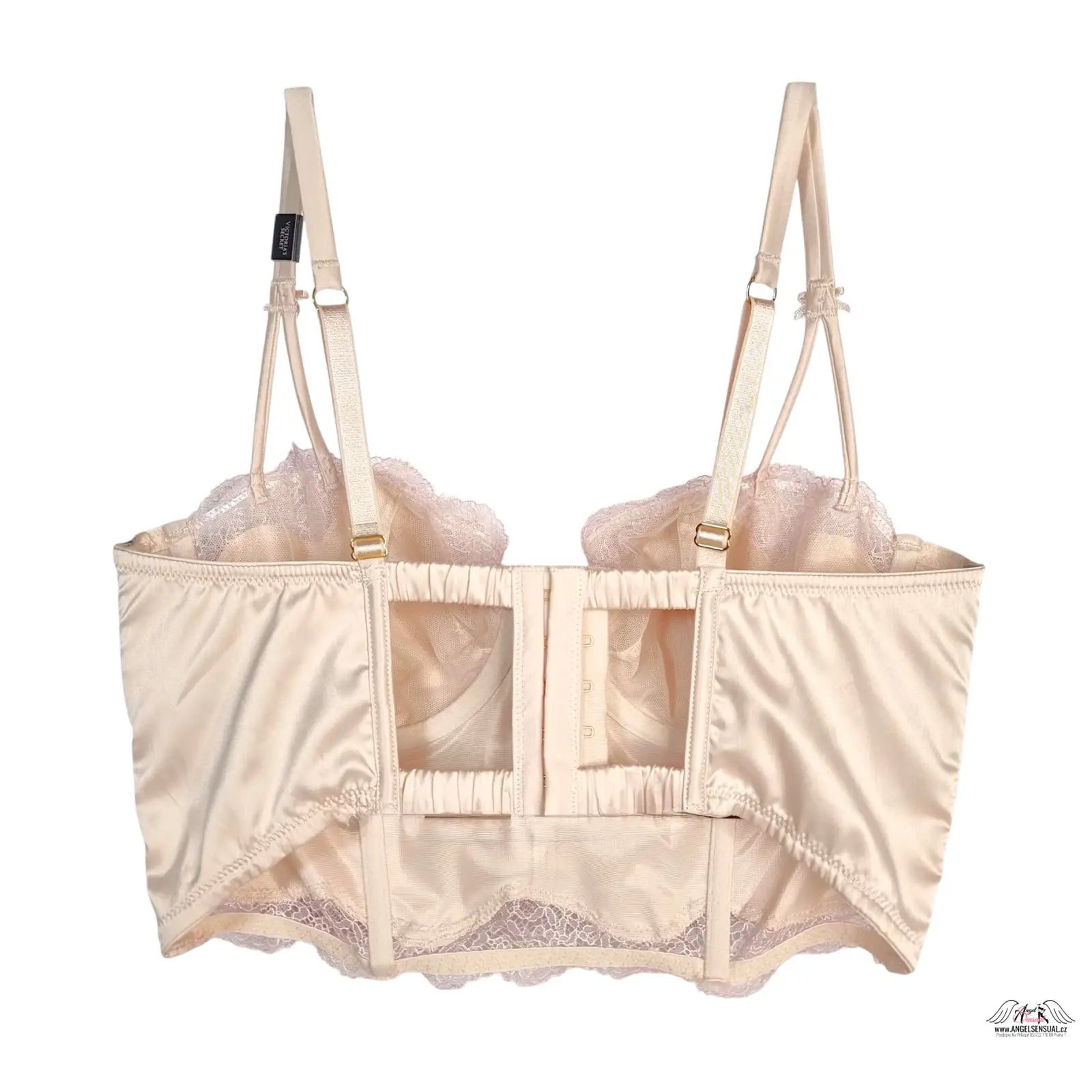 Krémový korzet Victoria’s Secret s jemnou krajkou a nastavitelnými ramínky