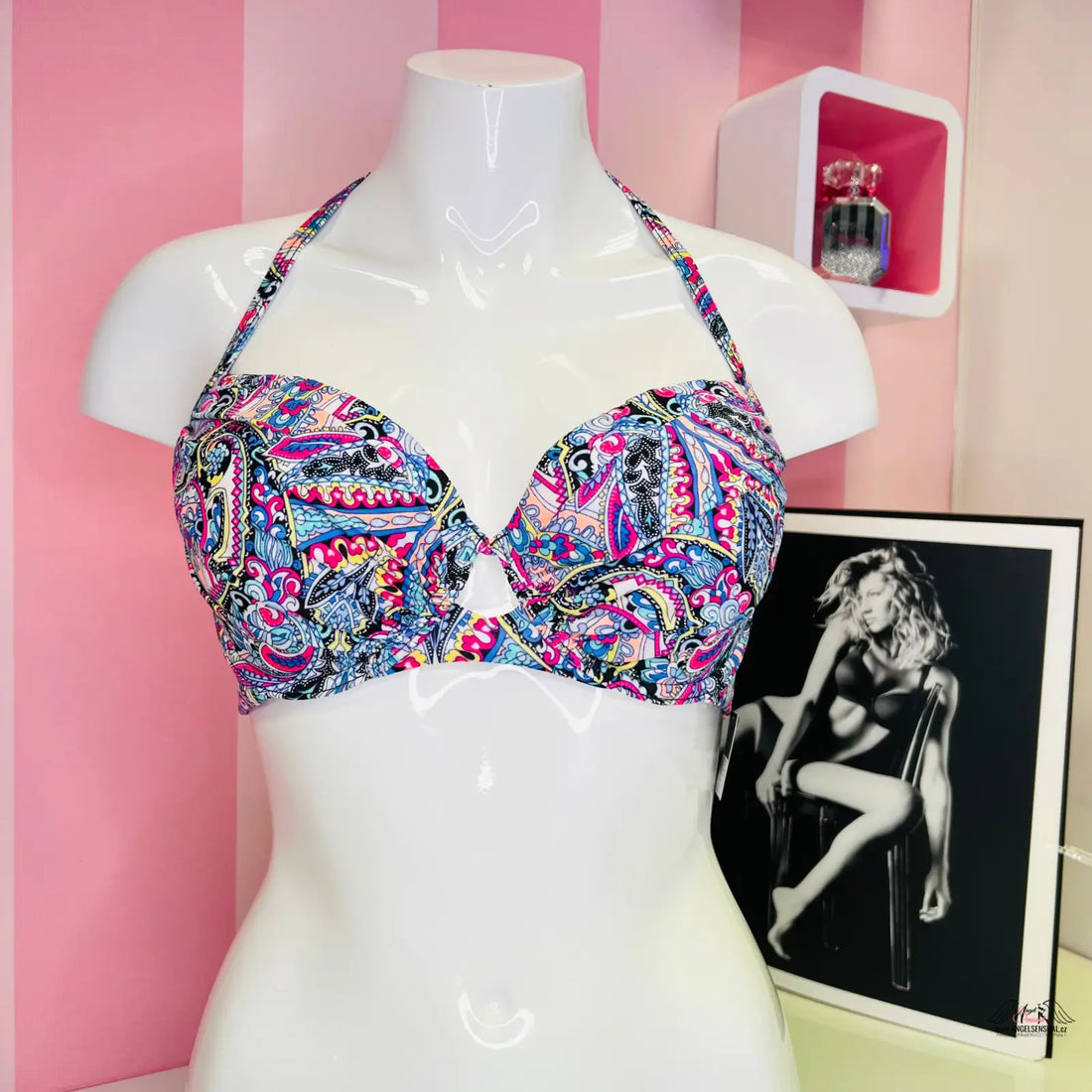 Paisley halter bikini top stylový horní díl plavek Victoria’s Secret Horní Díl Plavek